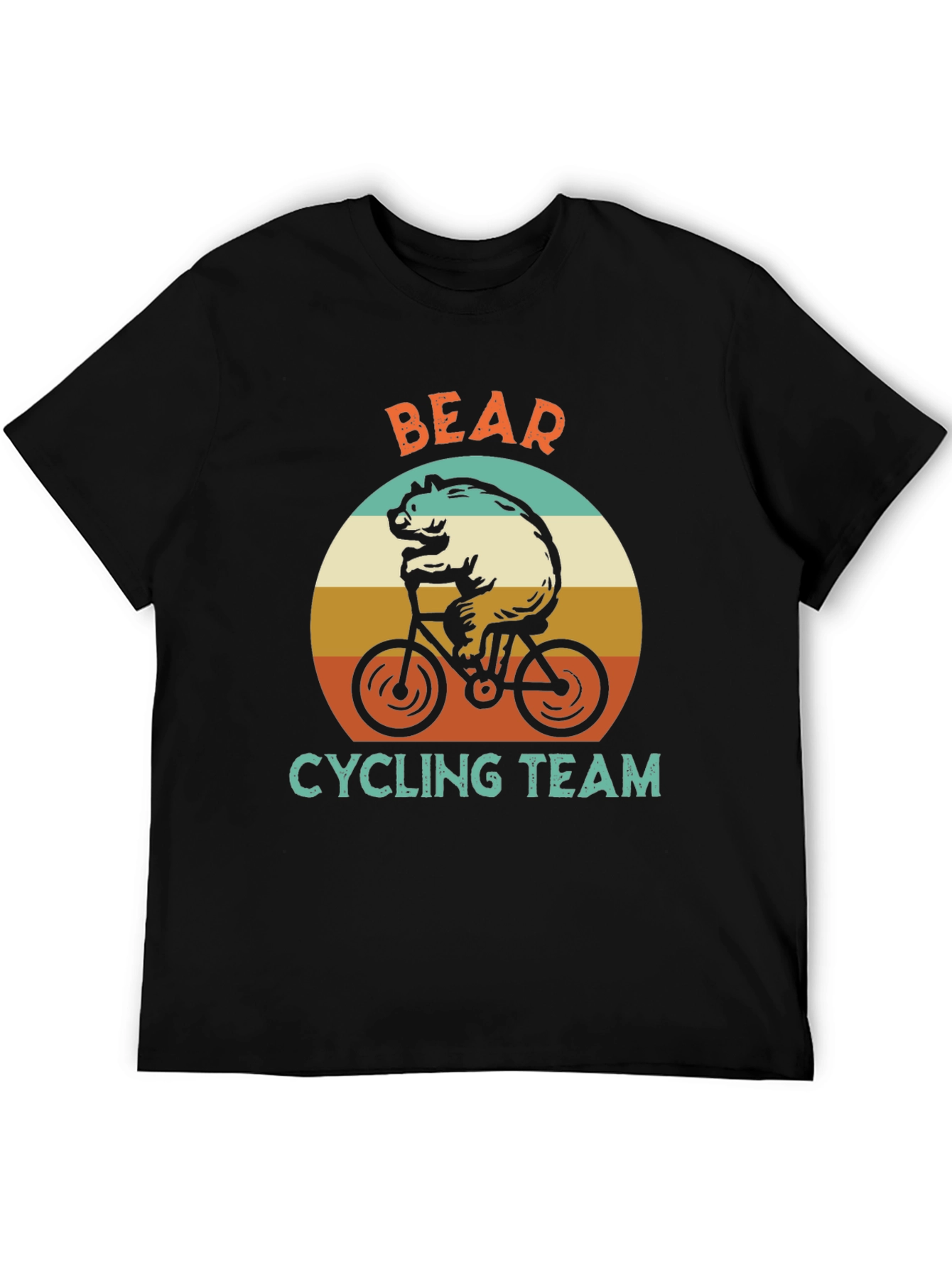 Bear Cycling Team Graphic T-Shirt - Retro Style