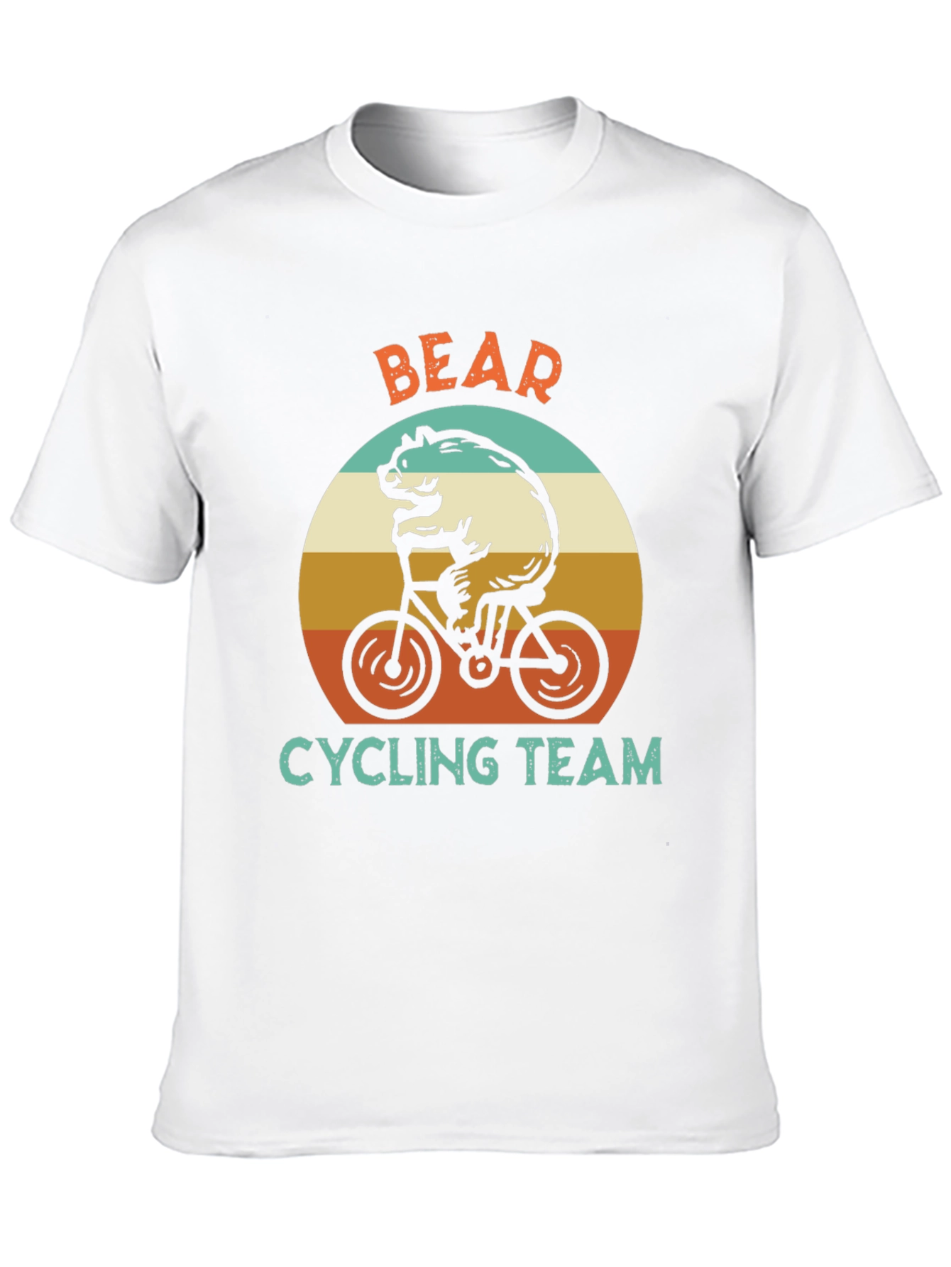 Bear Cycling Team Graphic T-Shirt - Retro Style