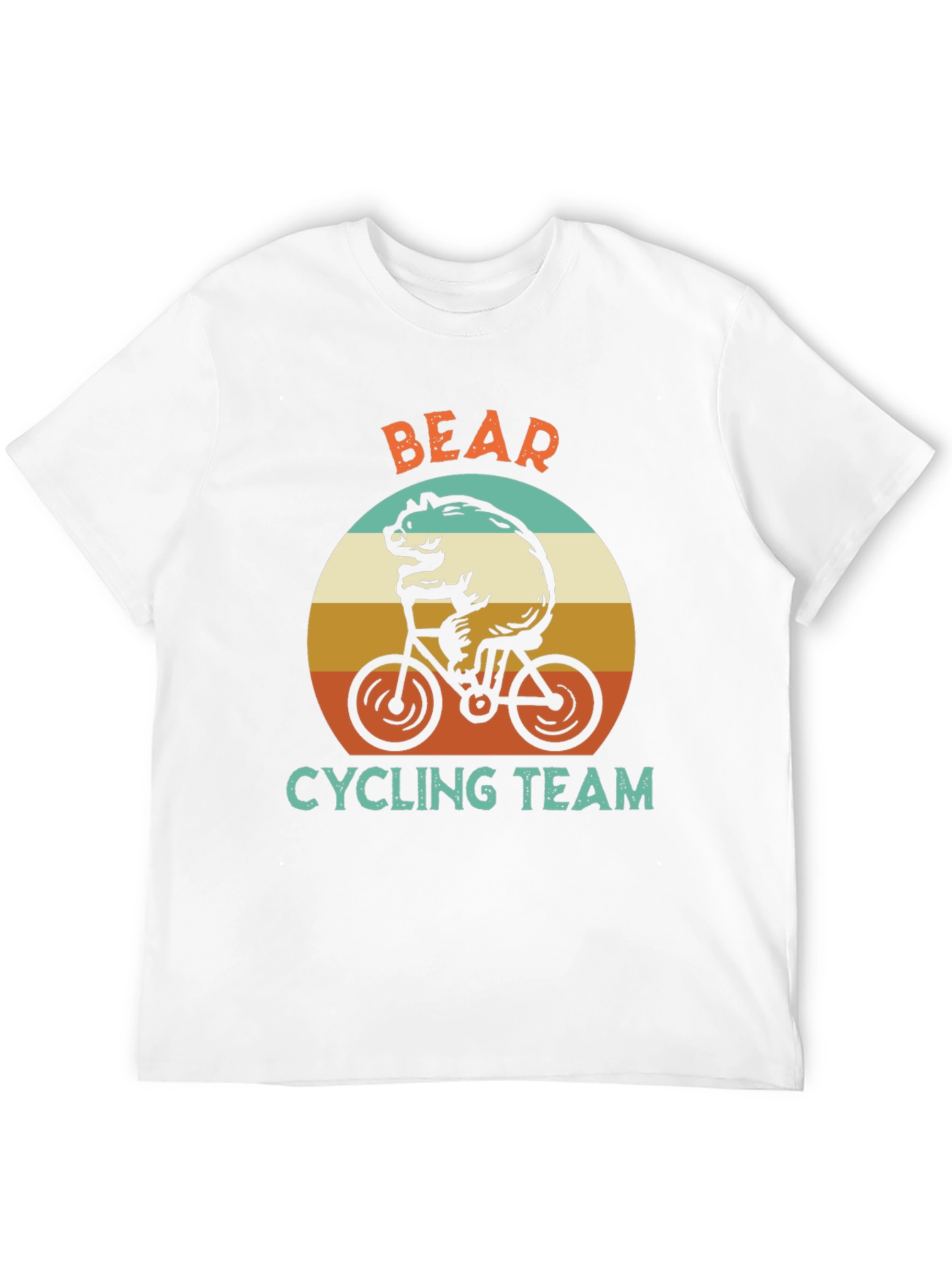 Bear Cycling Team Graphic T-Shirt - Retro Style