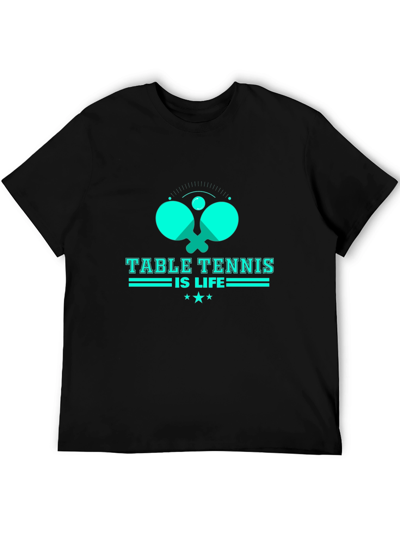 Table Tennis Is Life Graphic Tee - Black