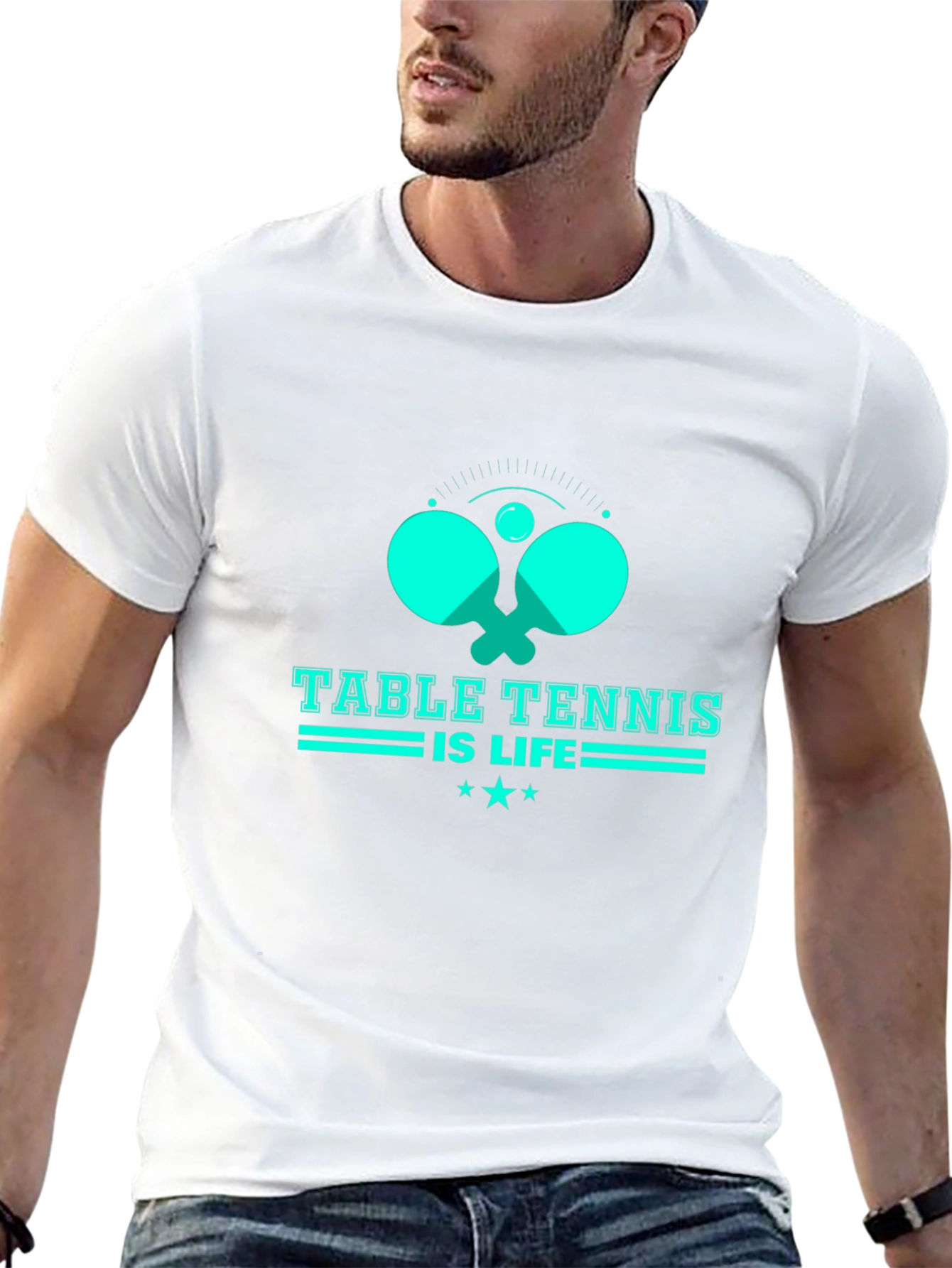 Table Tennis Is Life Graphic Tee - Black