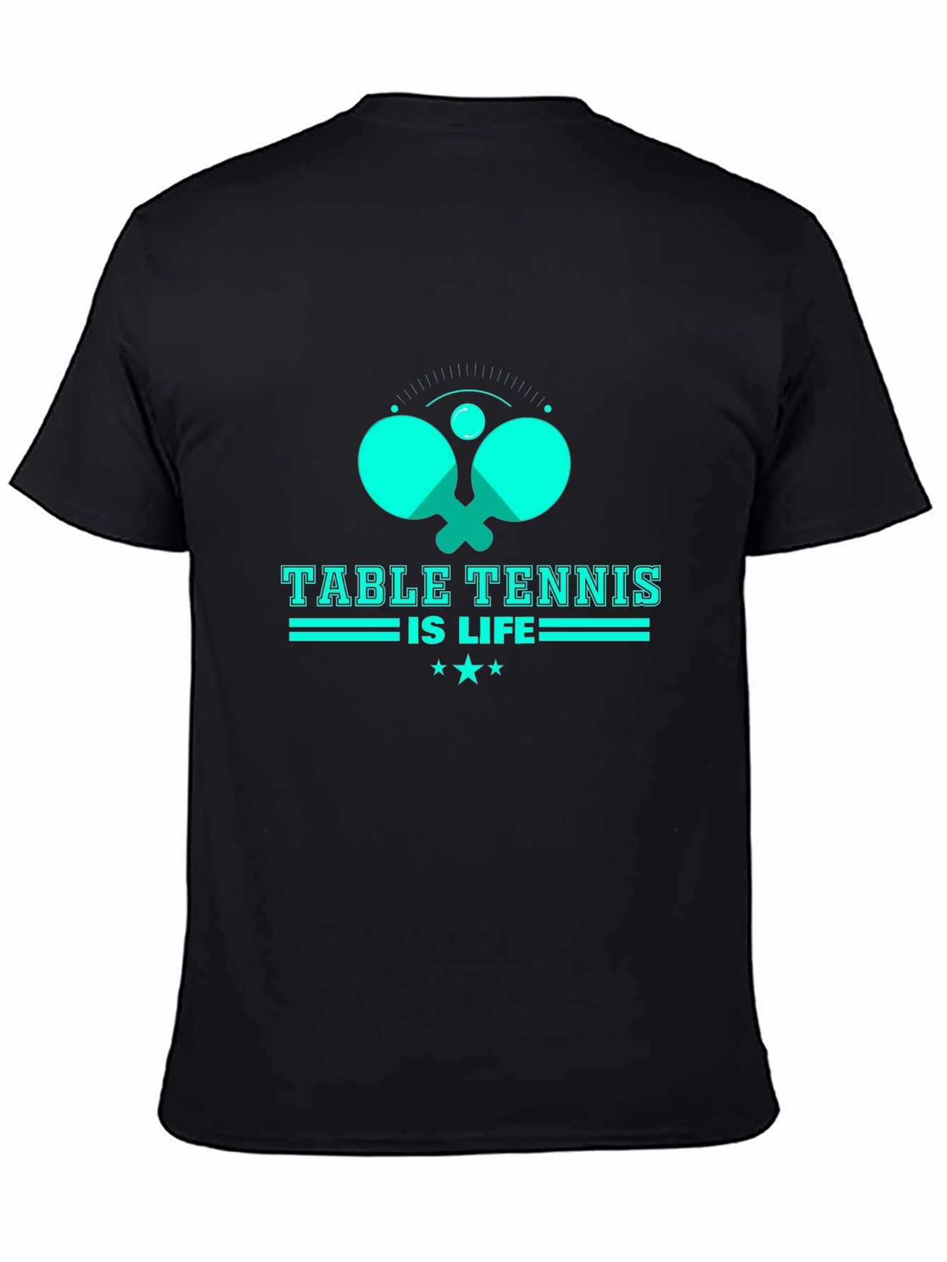 Table Tennis Is Life Graphic Tee - Black