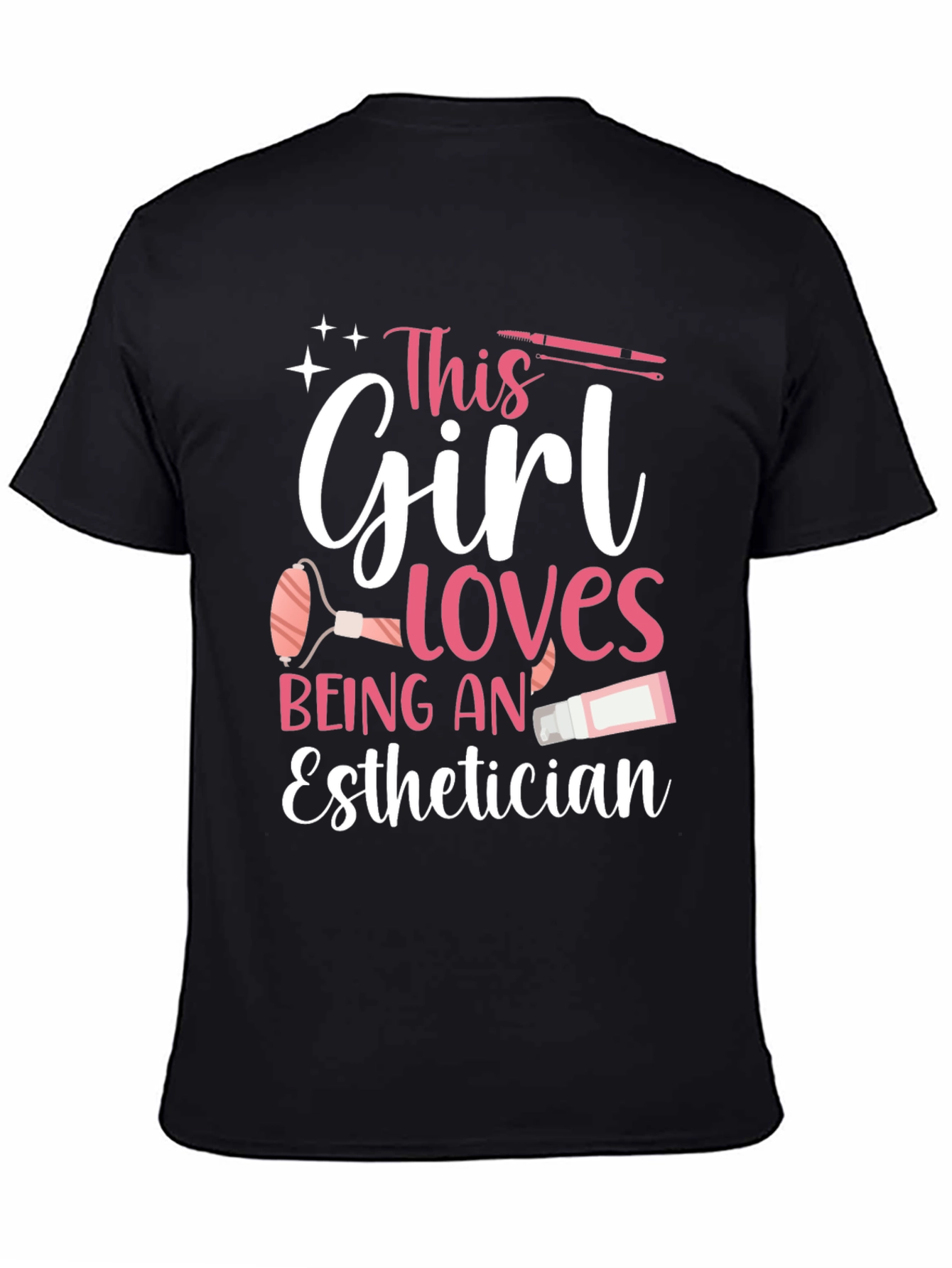 Esthetician Girl Black T-Shirt