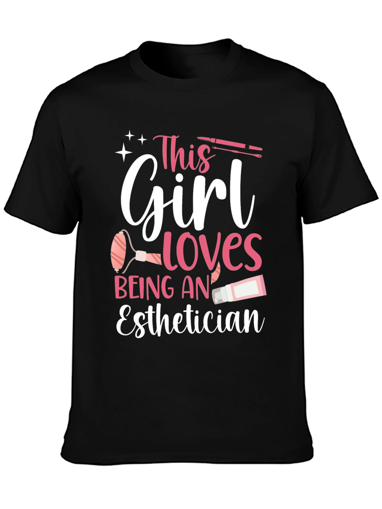 Esthetician Girl Black T-Shirt