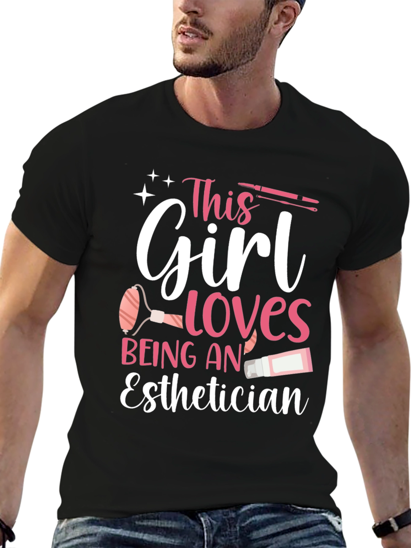 Esthetician Girl Black T-Shirt