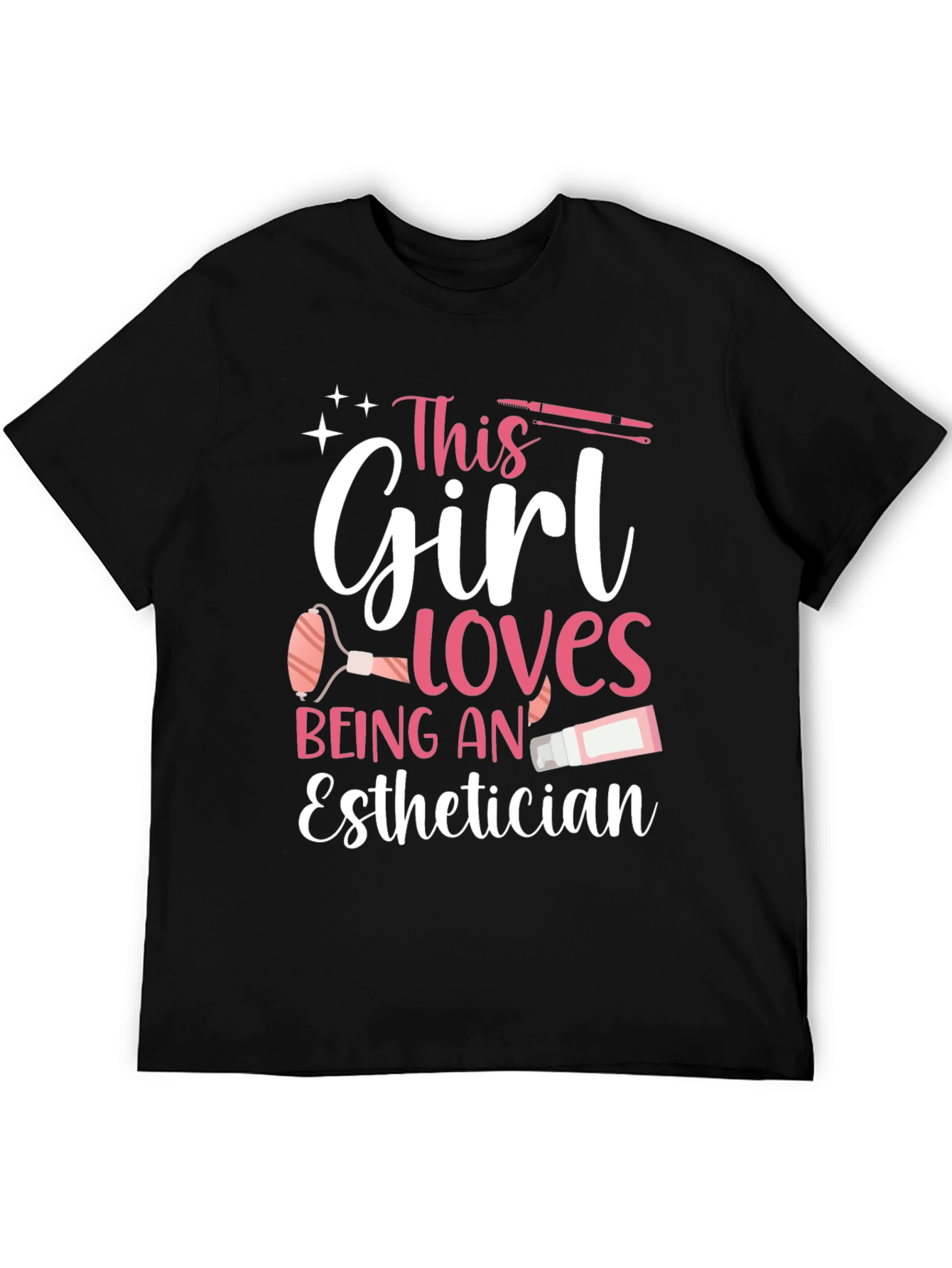 Esthetician Girl Black T-Shirt
