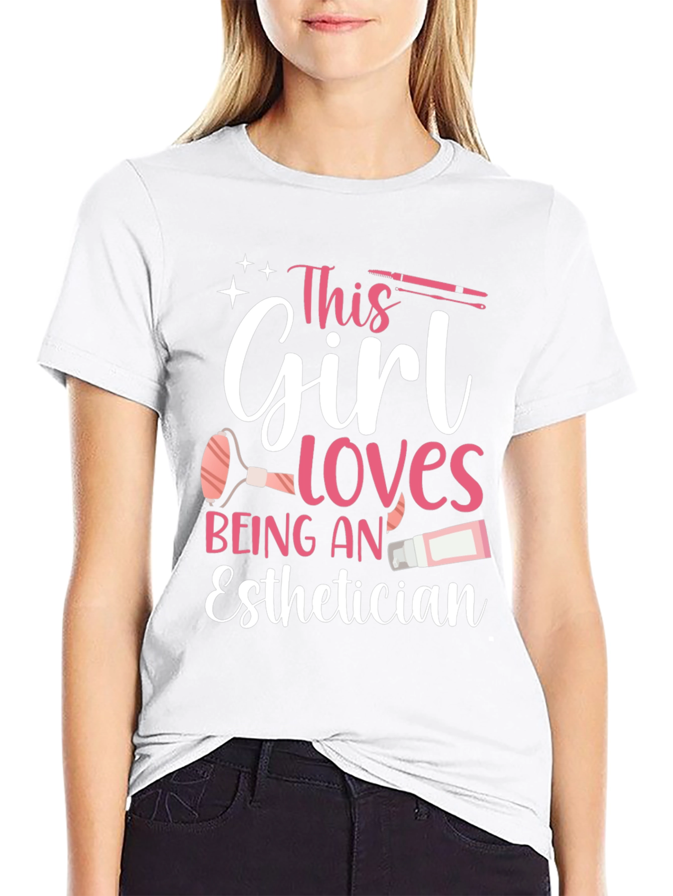 Esthetician Girl Black T-Shirt