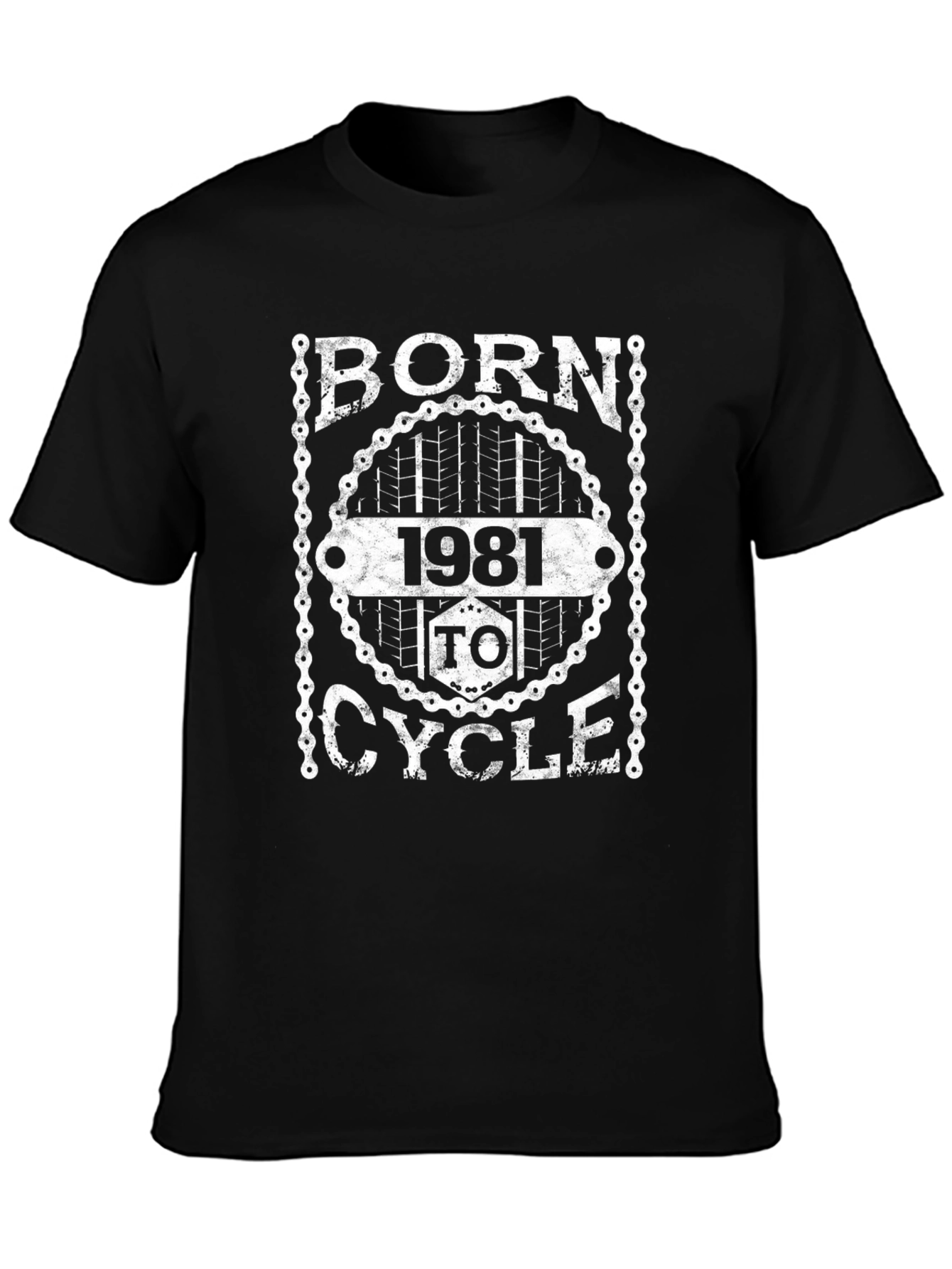 Born 1981 to Cycle Black Graphic Tee