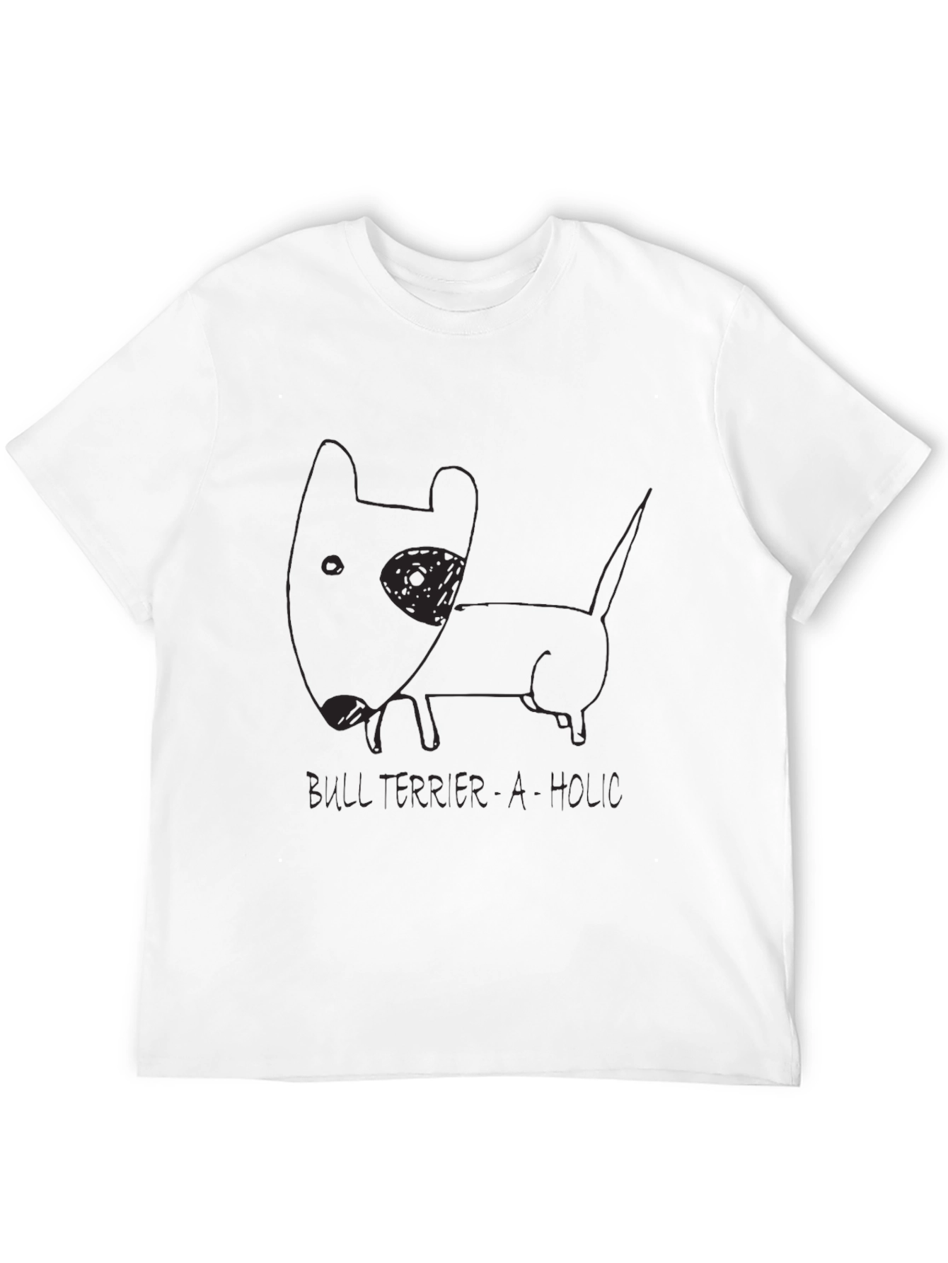 Bull Terrier-A-Holic Black T-Shirt Dog Lover Tee