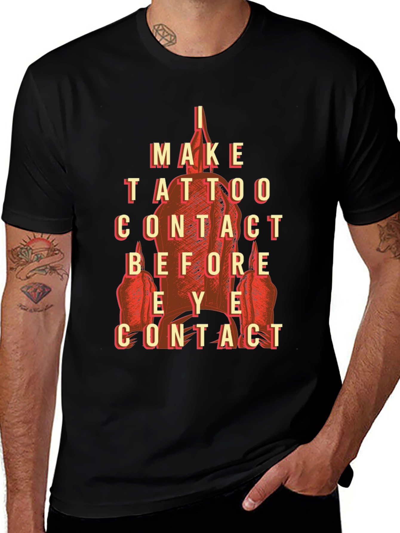 Tattoo Contact T-Shirt - Funny Ink Lover Tee