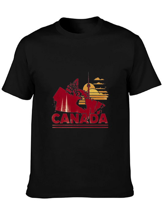 Canada Map Graphic Tee - Black T-Shirt