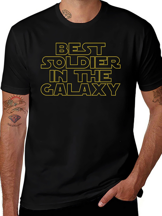 Best Soldier in the Galaxy Black T-Shirt