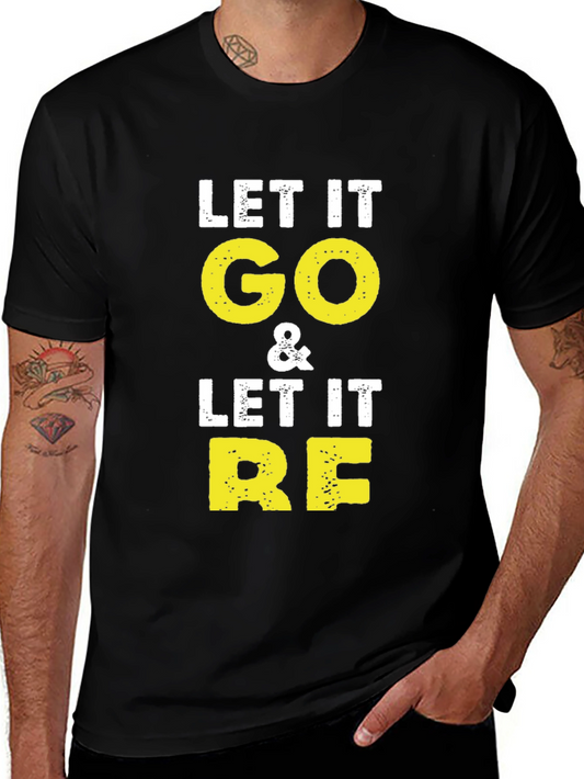 Let It Go & Let It RE Black Graphic T-Shirt