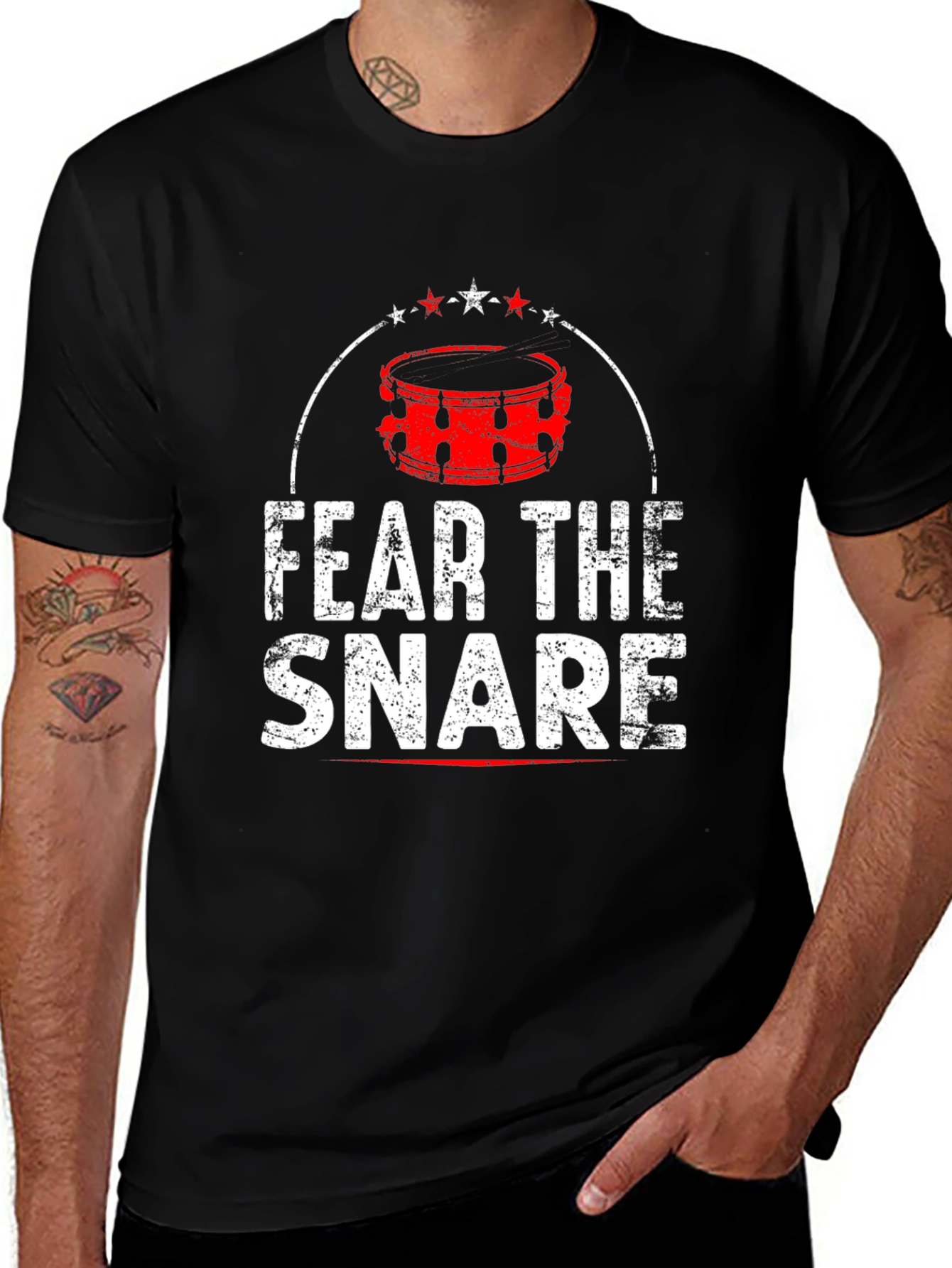 Fear The Snare Drum T-Shirt - Music Tee