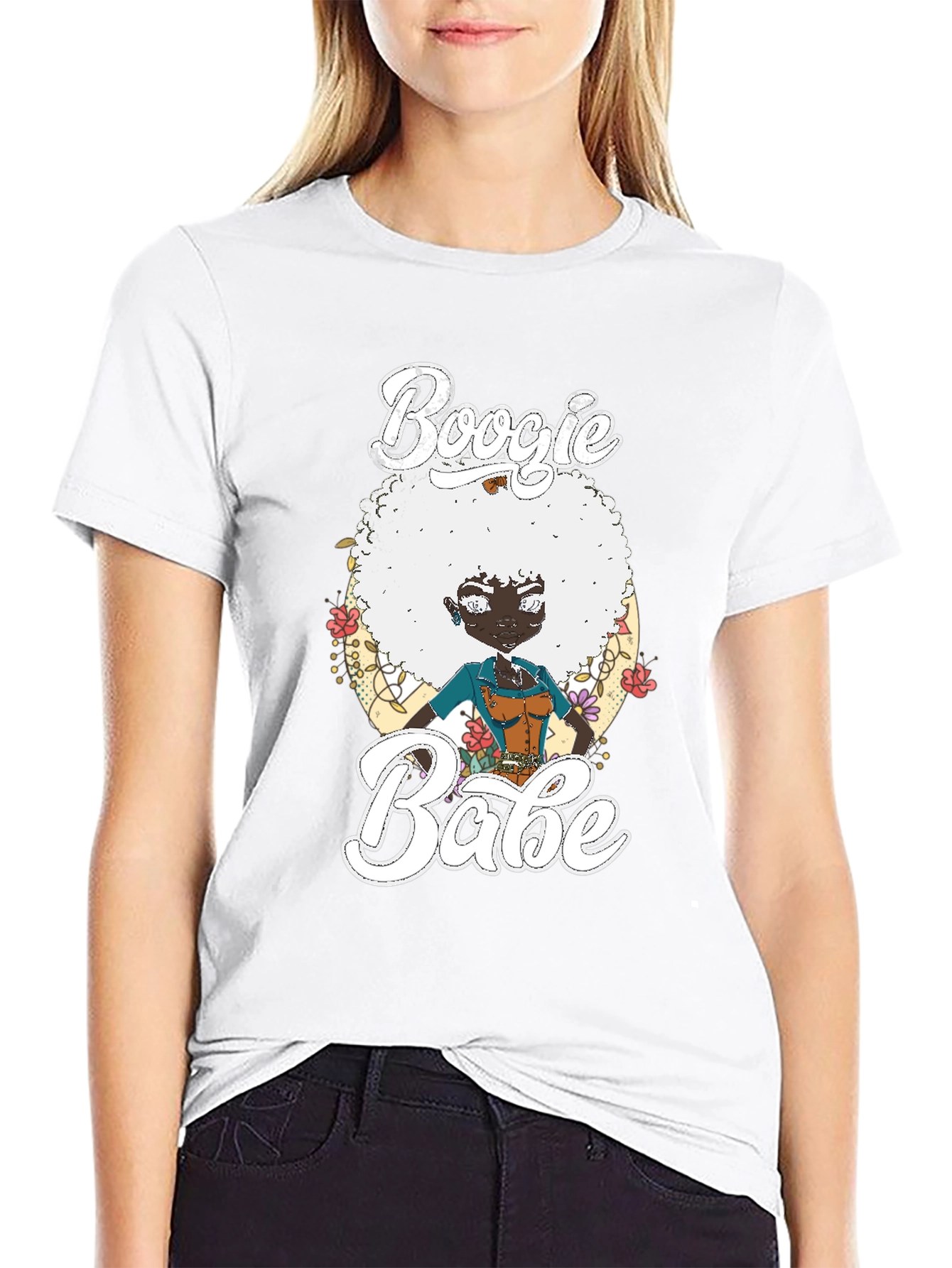 Boogie Babe T-Shirt Black Cotton Tee