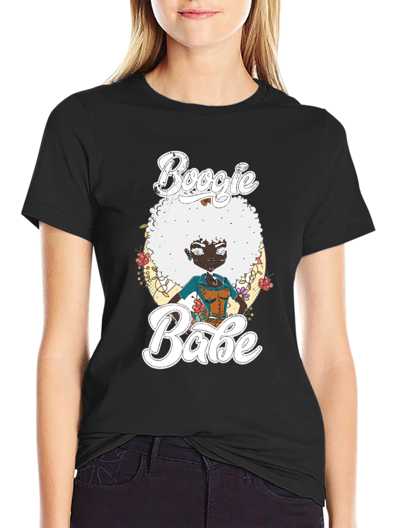 Boogie Babe T-Shirt Black Cotton Tee