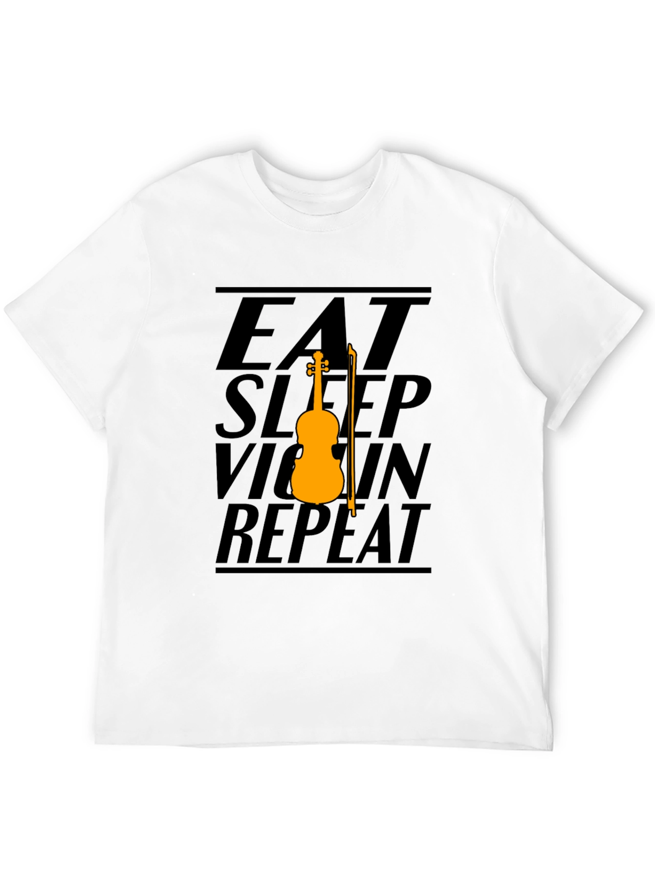 Eat Sleep Violin Repeat Black Graphic Tee