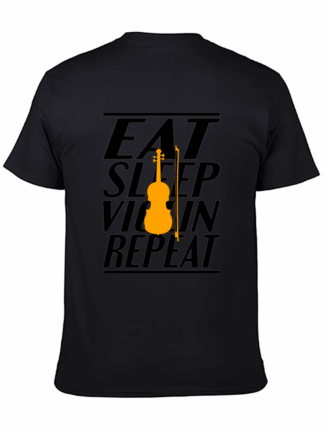 Eat Sleep Violin Repeat Black Graphic Tee