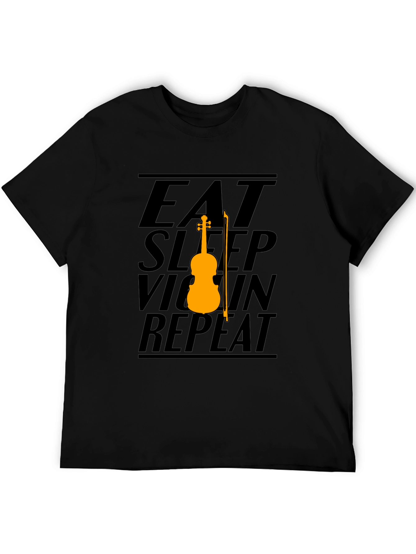 Eat Sleep Violin Repeat Black Graphic Tee