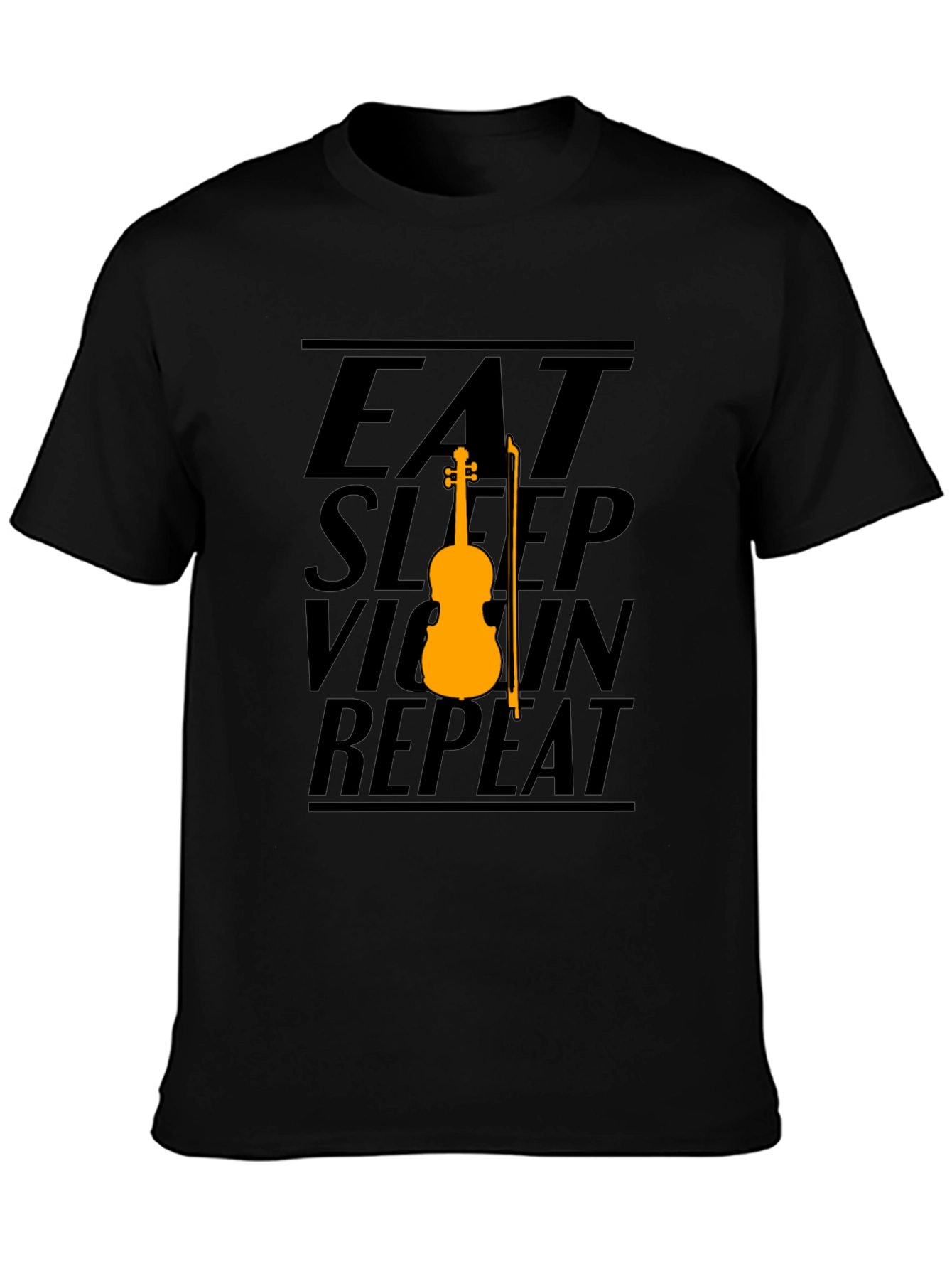 Eat Sleep Violin Repeat Black Graphic Tee