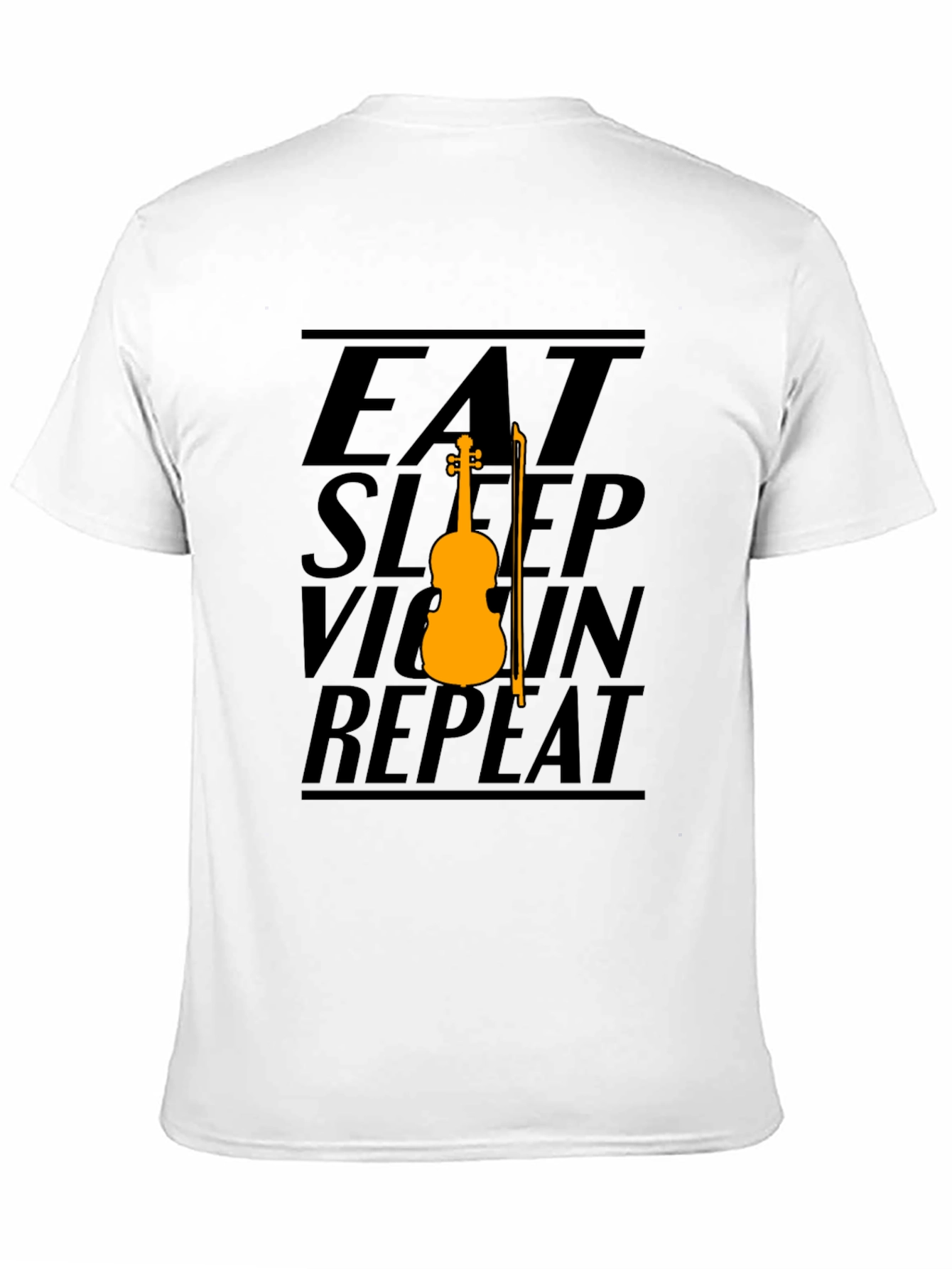 Eat Sleep Violin Repeat Black Graphic Tee