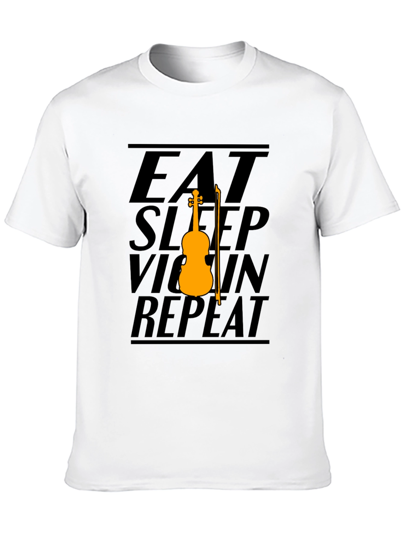 Eat Sleep Violin Repeat Black Graphic Tee