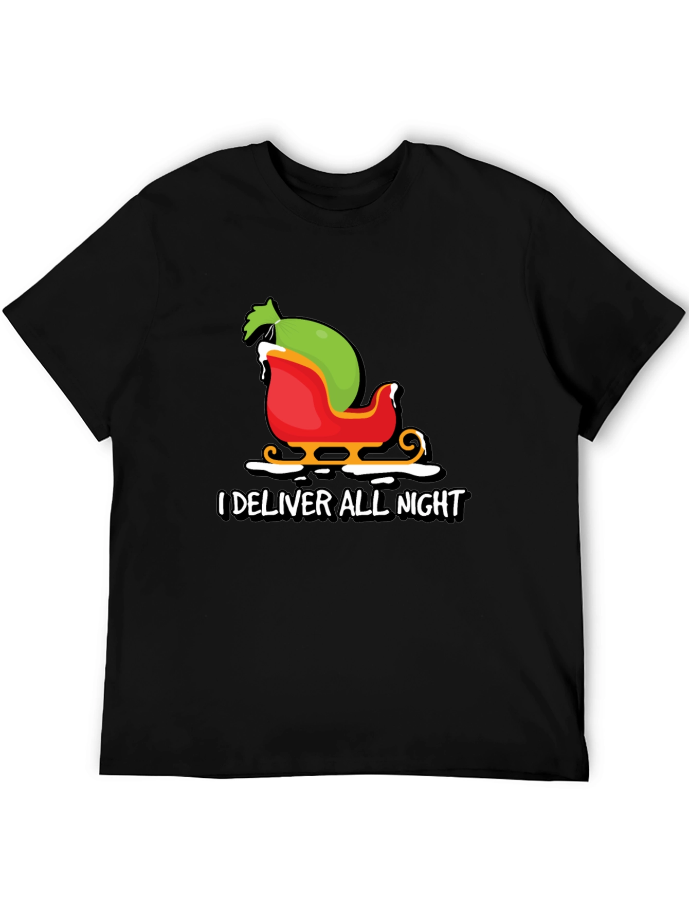 I Deliver All Night Christmas Graphic Tee