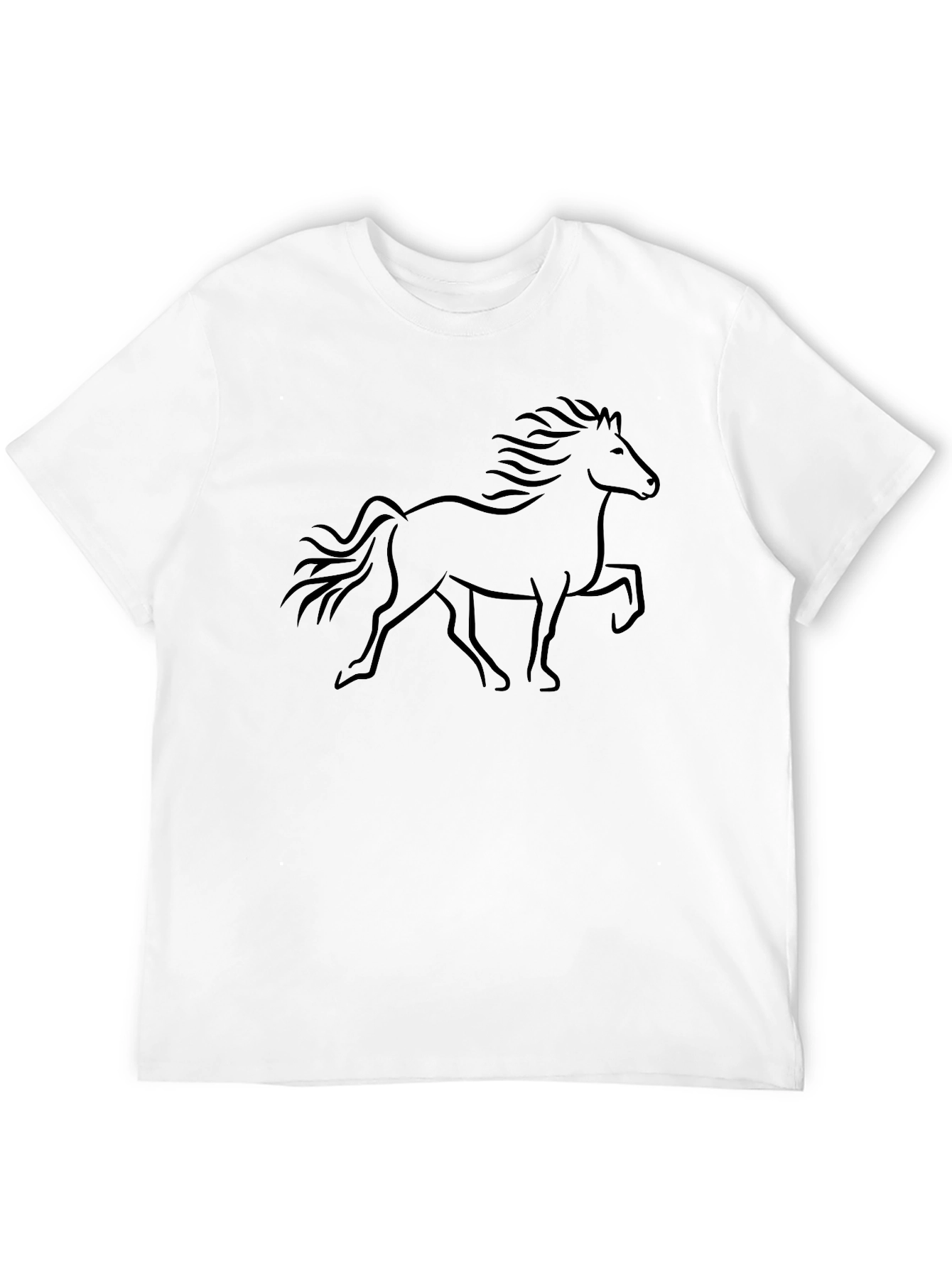 Black Horse Graphic Print T-Shirt