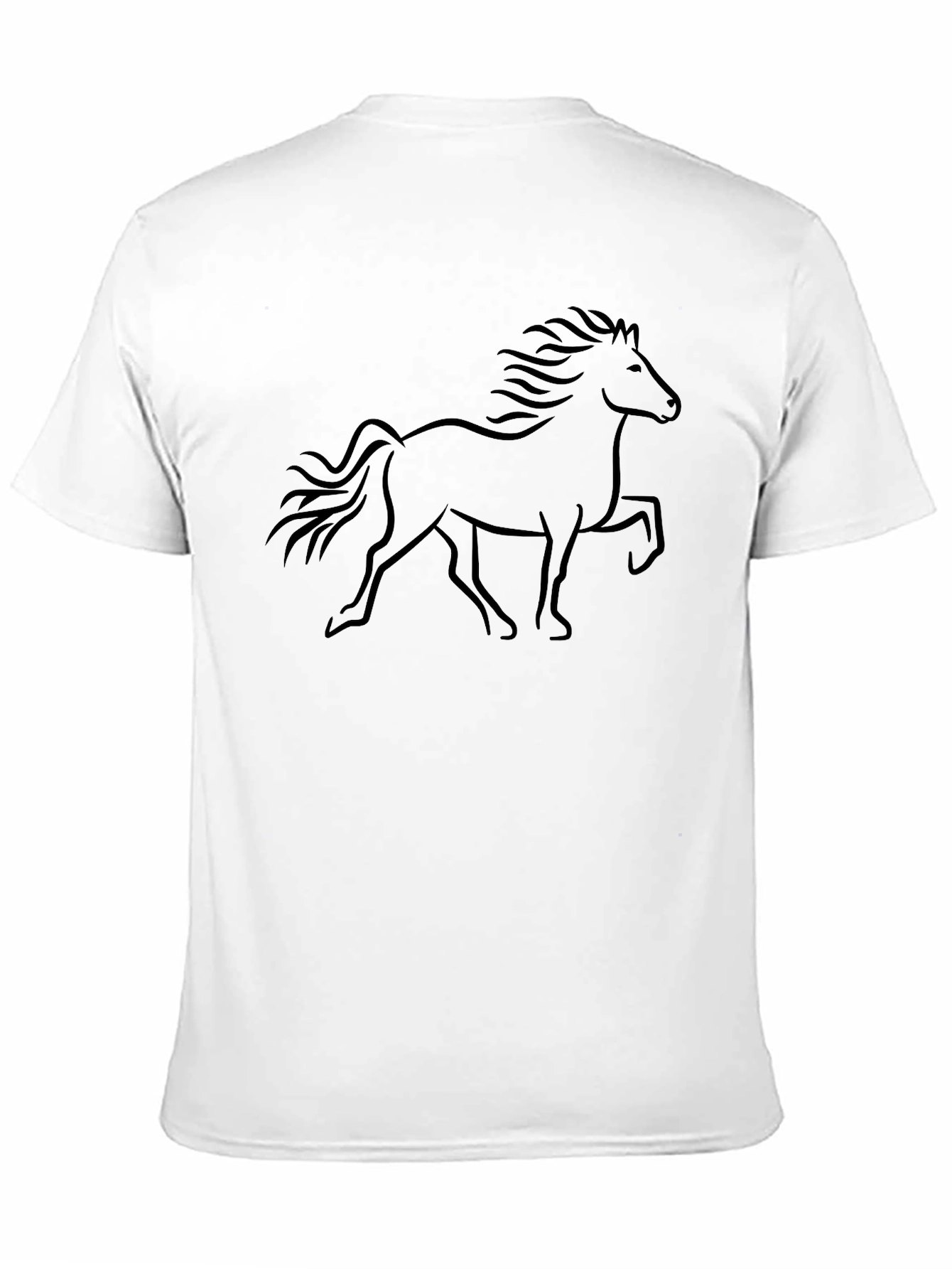 Black Horse Graphic Print T-Shirt