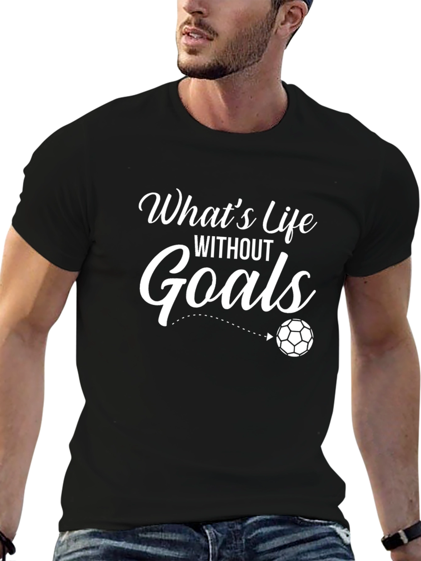 Whats Life Without Goals Black T-Shirt
