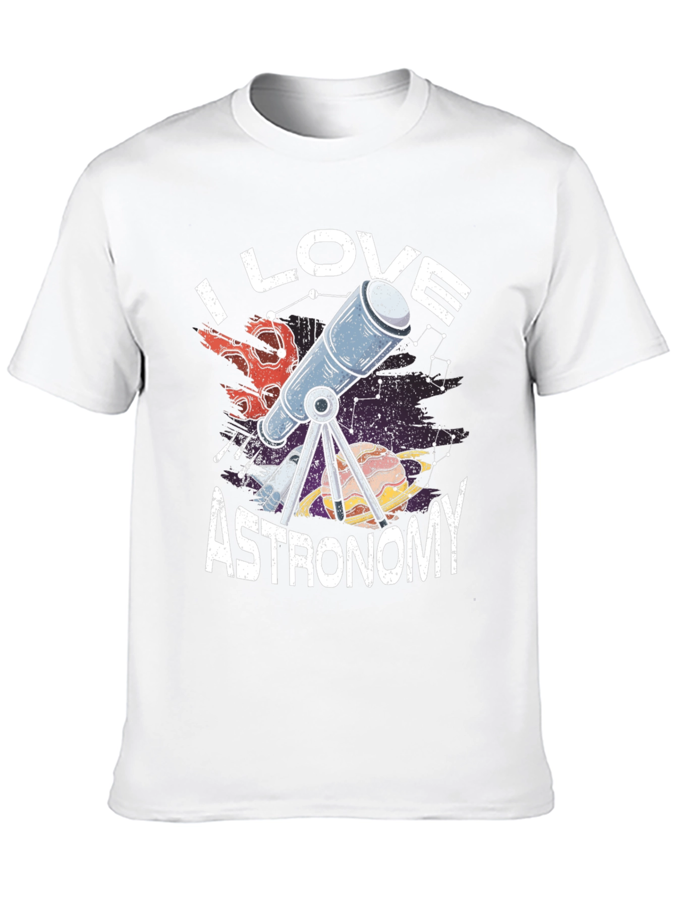 I Love Astronomy Graphic Tee Shirt