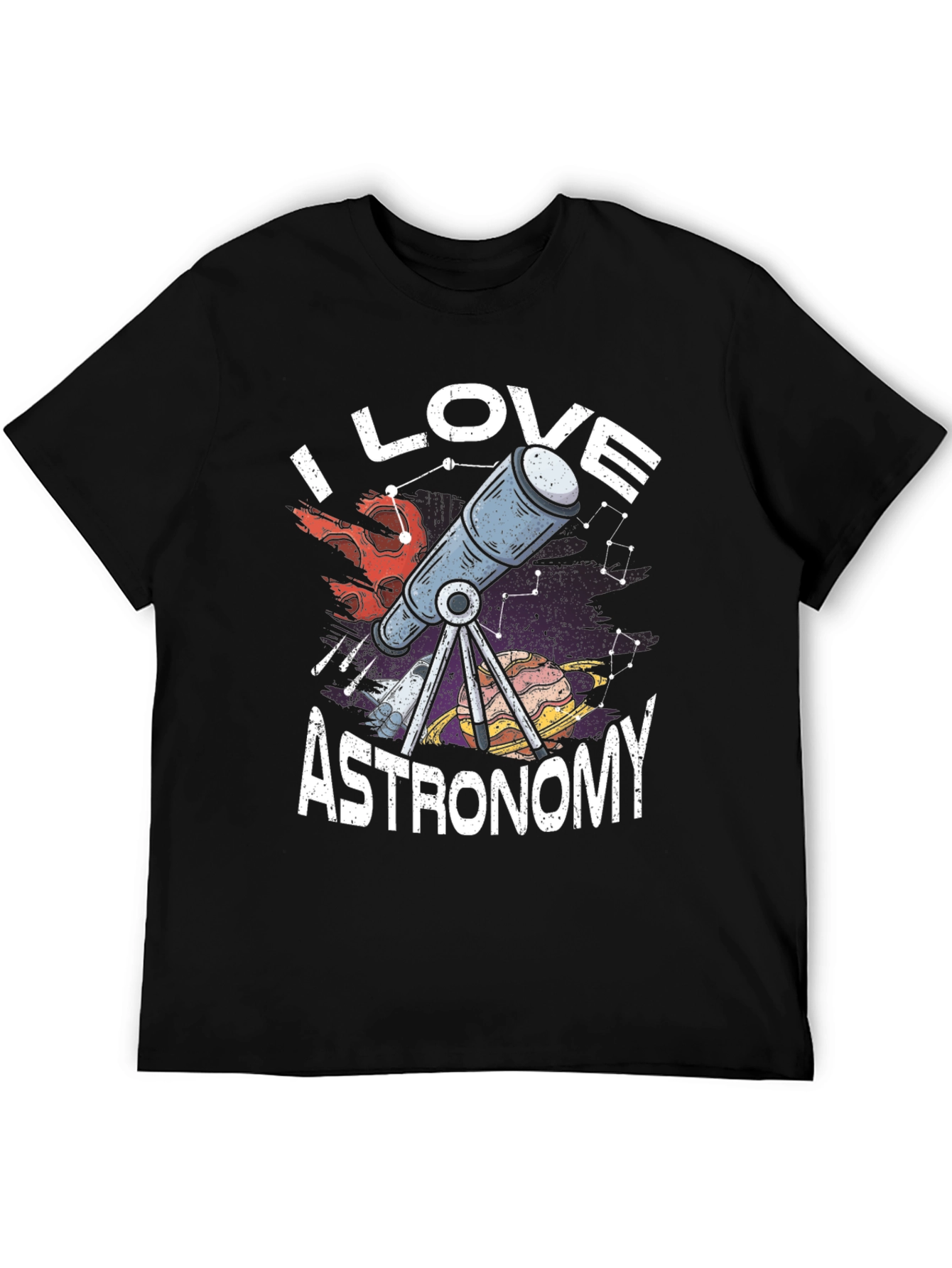 I Love Astronomy Graphic Tee Shirt