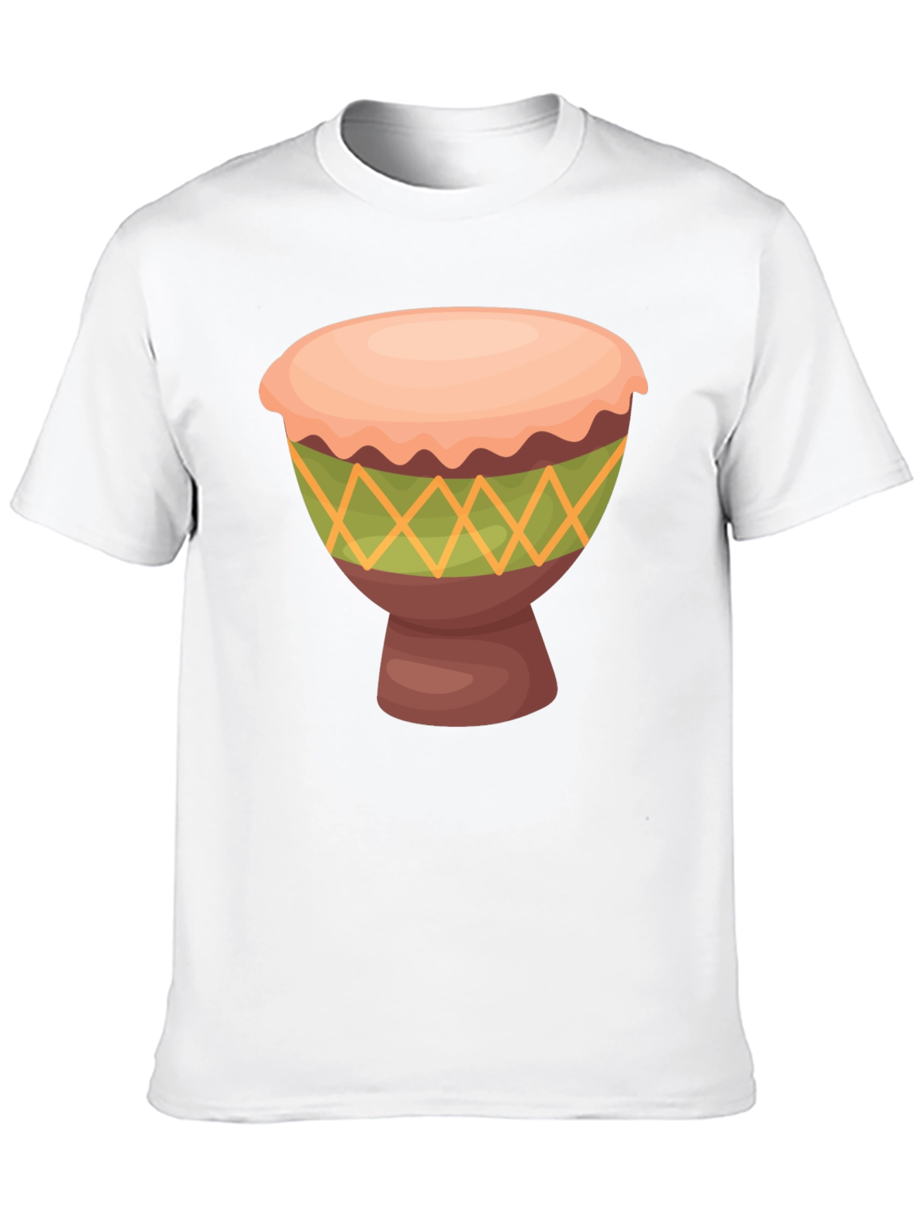 Black T-Shirt with Drum Graphic