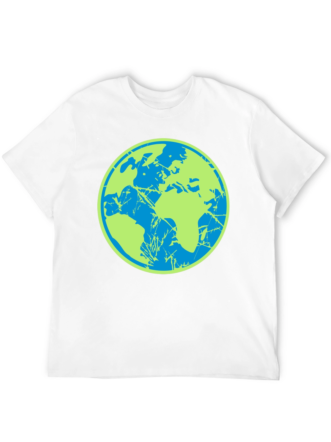 Earth Graphic Tee - Black Cotton Casual T-Shirt
