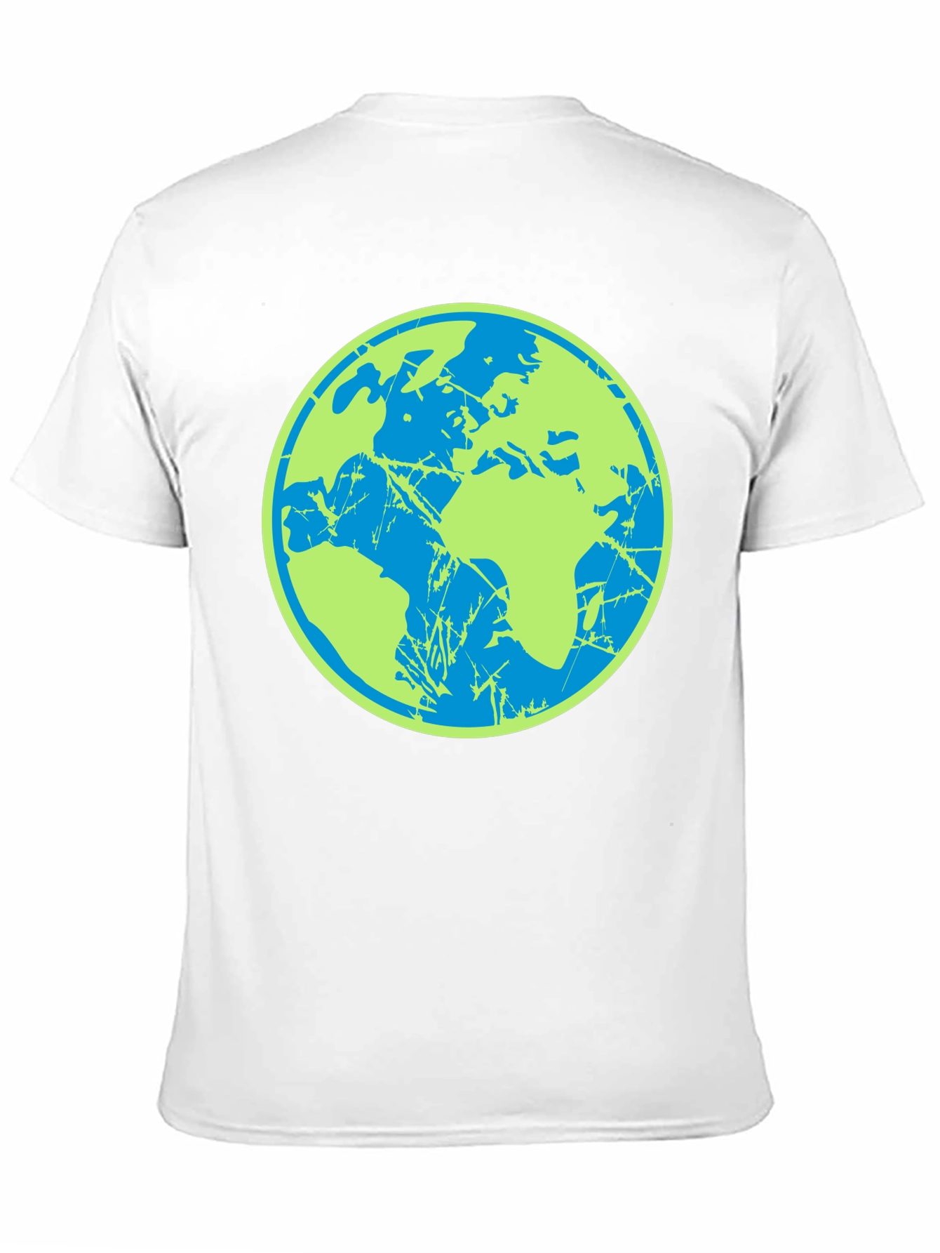 Earth Graphic Tee - Black Cotton Casual T-Shirt
