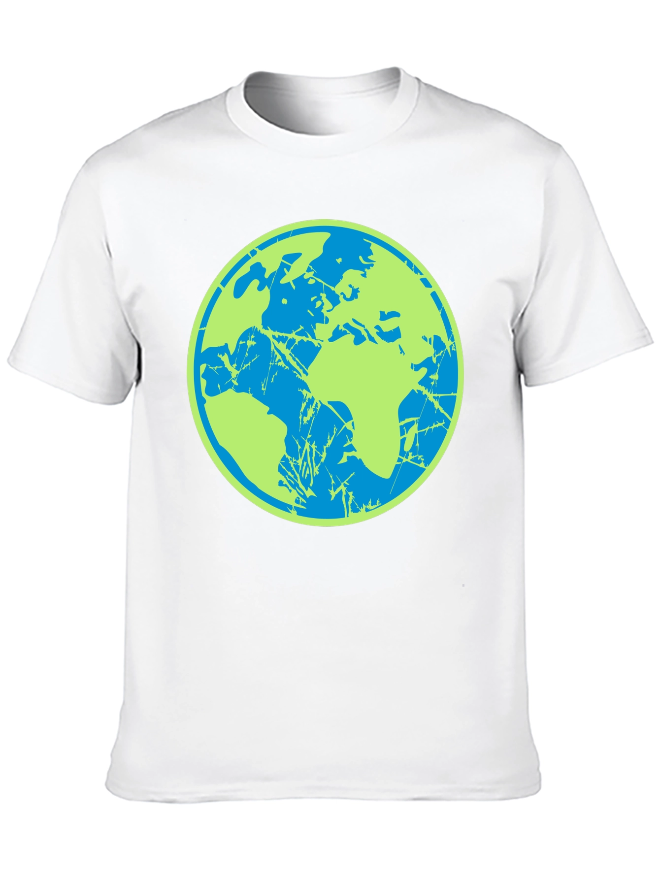 Earth Graphic Tee - Black Cotton Casual T-Shirt