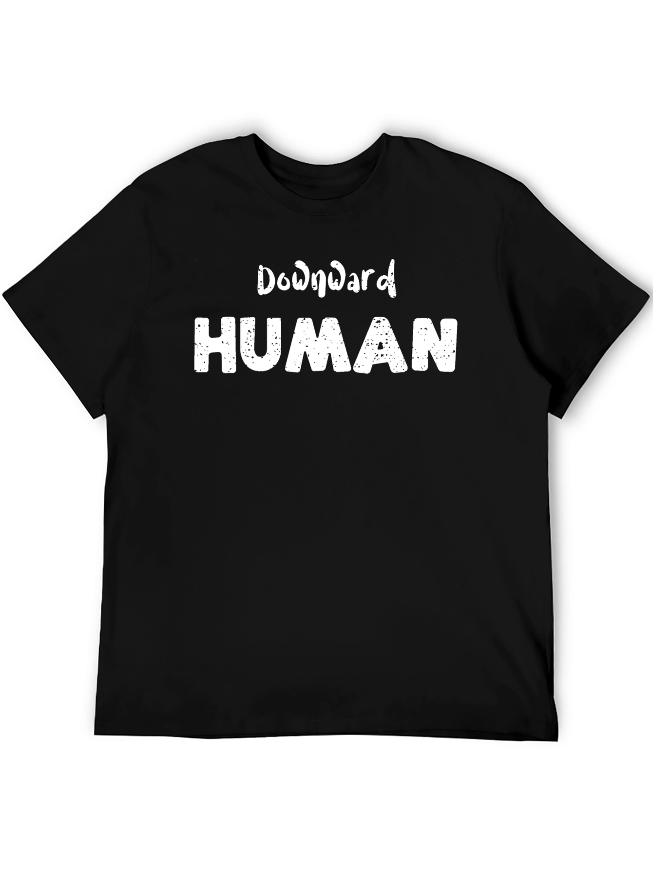 Downward Human Graphic Tee - Unisex Black T-Shirt