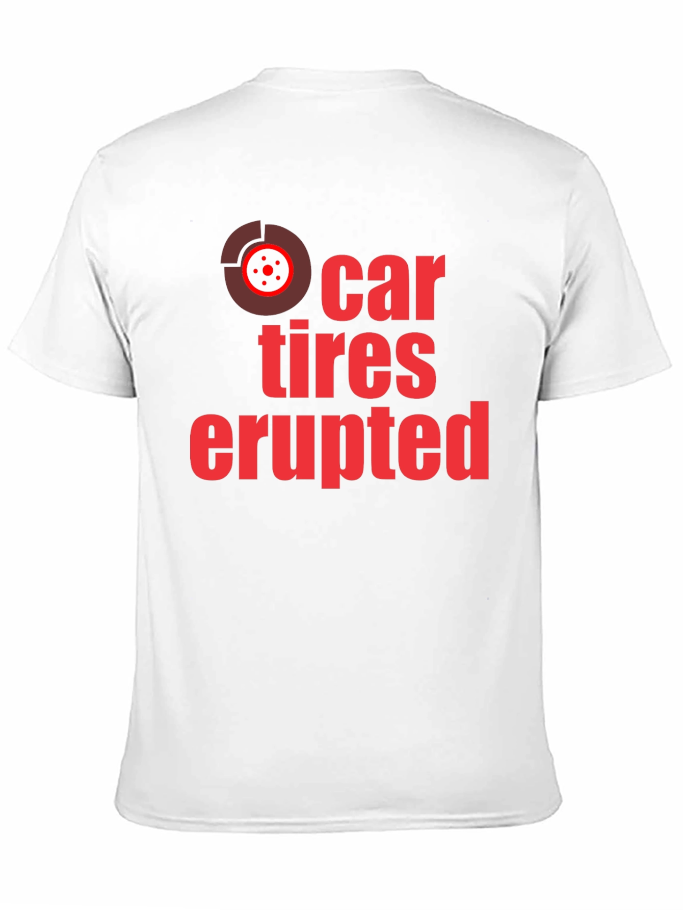 Car Tires Erupted Graphic Tee - Black Cotton