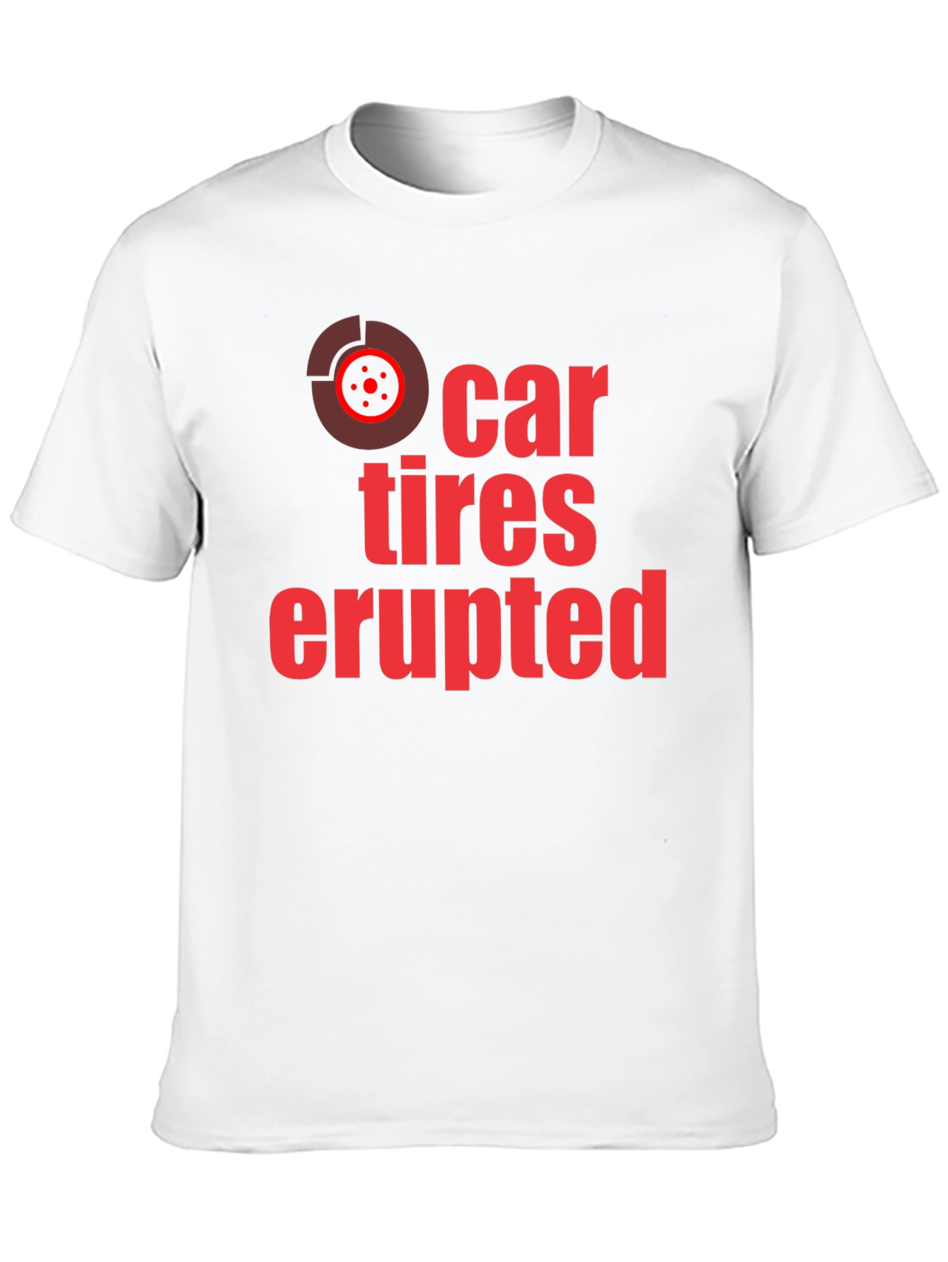 Car Tires Erupted Graphic Tee - Black Cotton