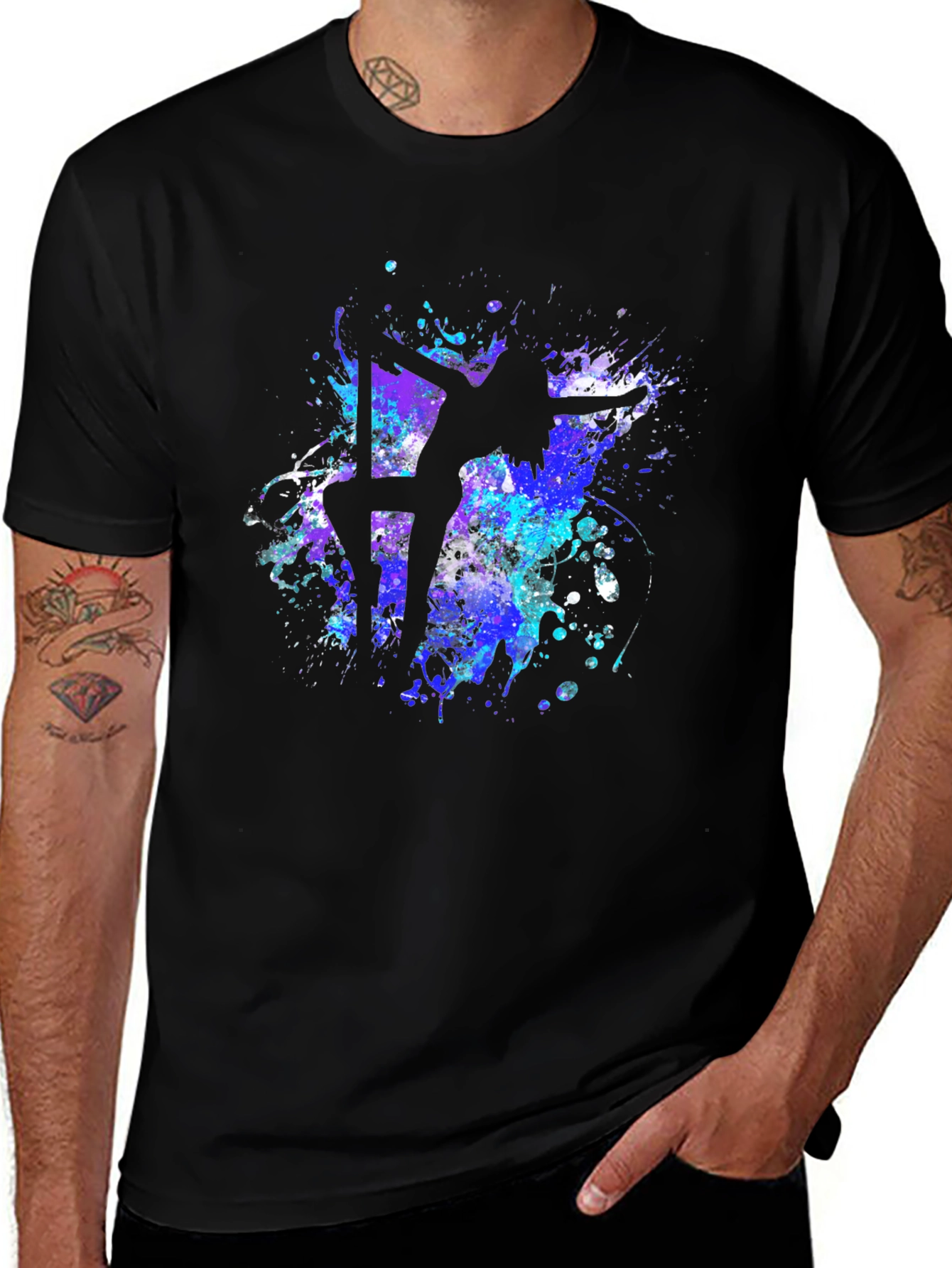 Pole Dancer T-Shirt - Abstract Silhouette Design