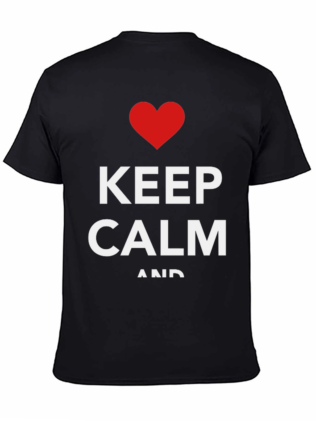 Keep Calm Graphic Tee - Black Cotton Blend