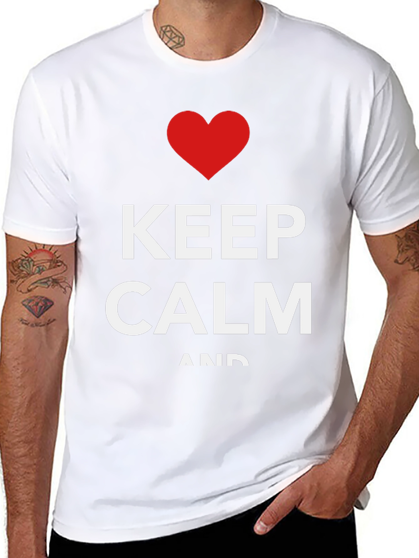 Keep Calm Graphic Tee - Black Cotton Blend