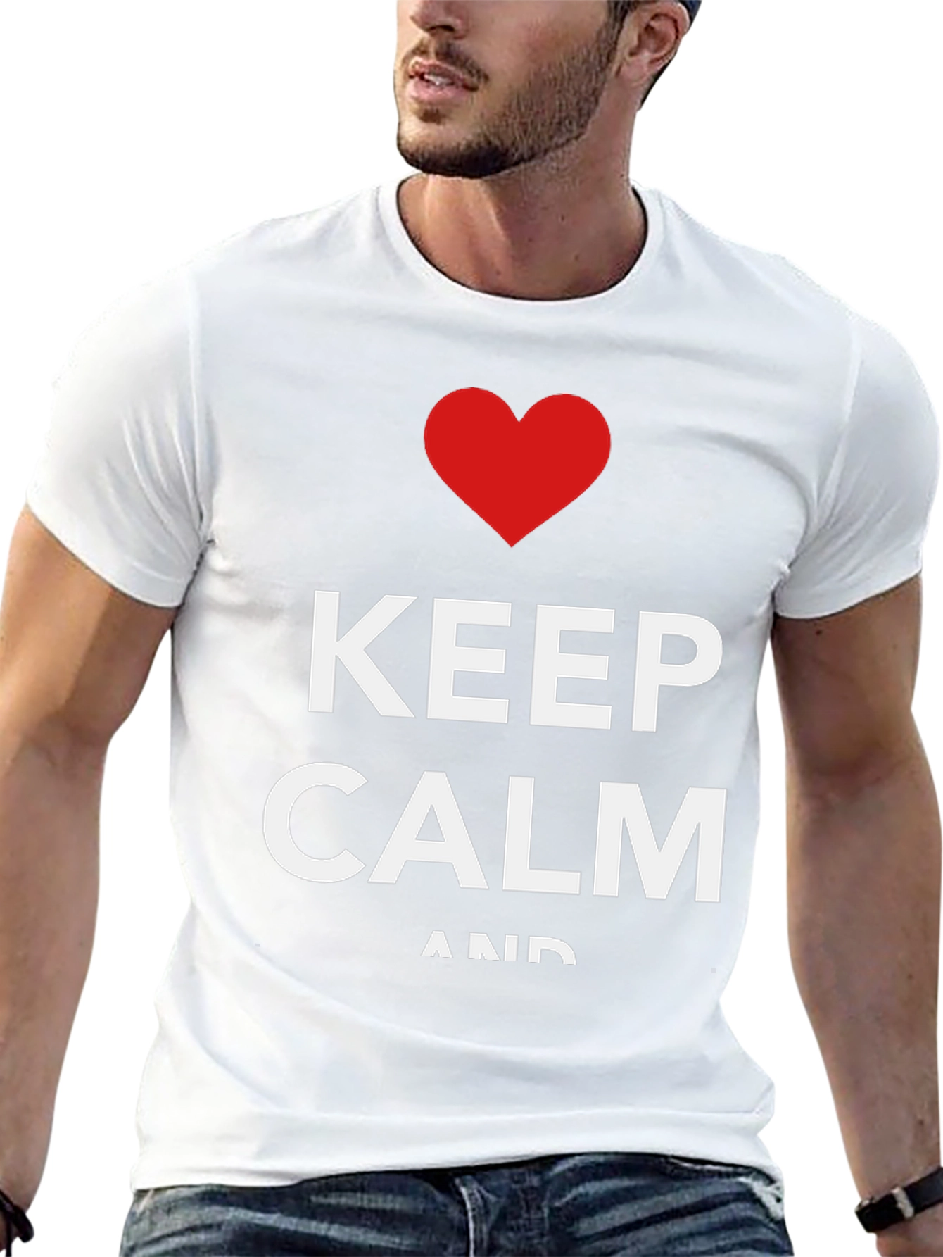 Keep Calm Graphic Tee - Black Cotton Blend