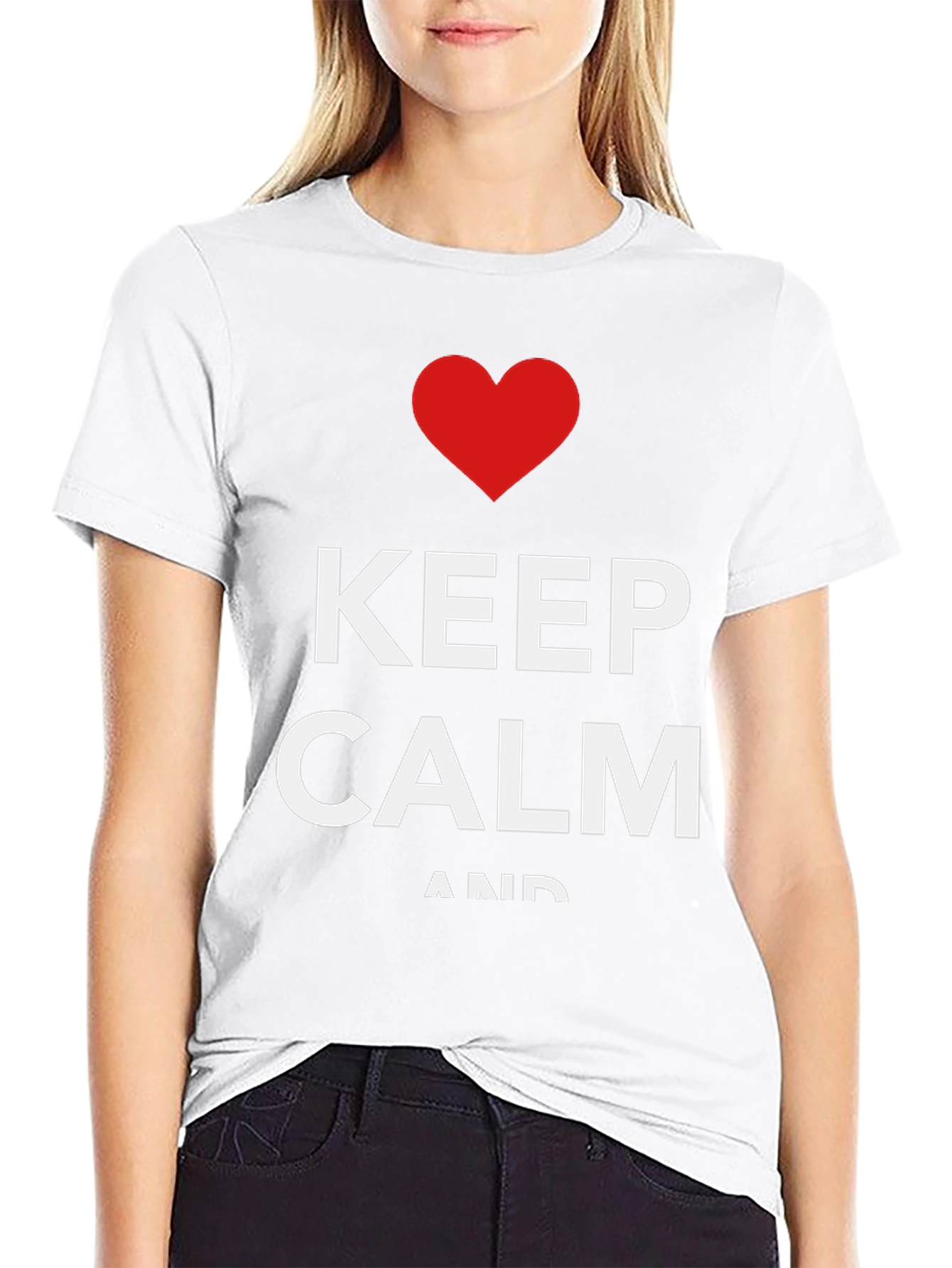 Keep Calm Graphic Tee - Black Cotton Blend