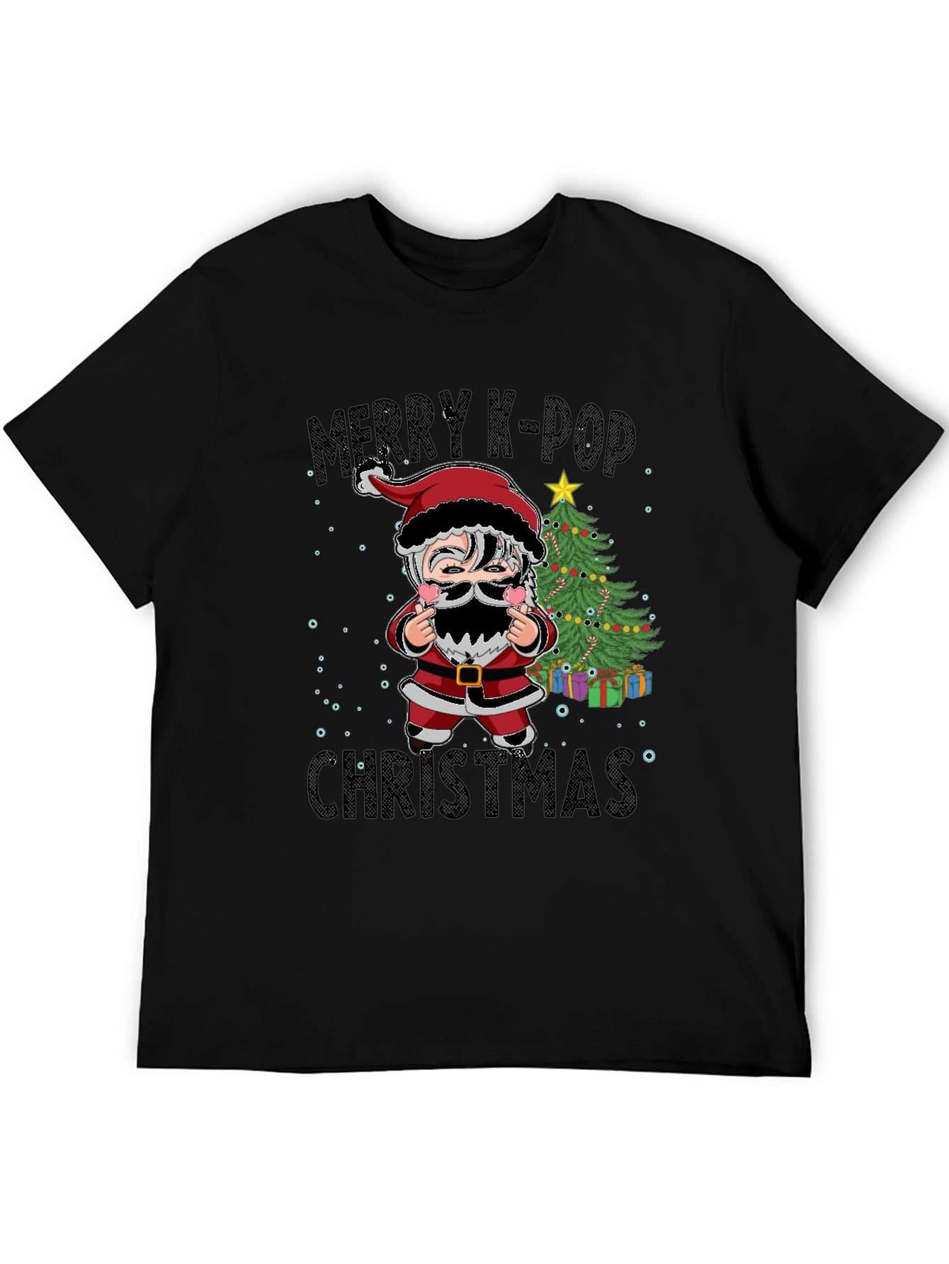 Merry K-Pop Christmas Graphic T-Shirt
