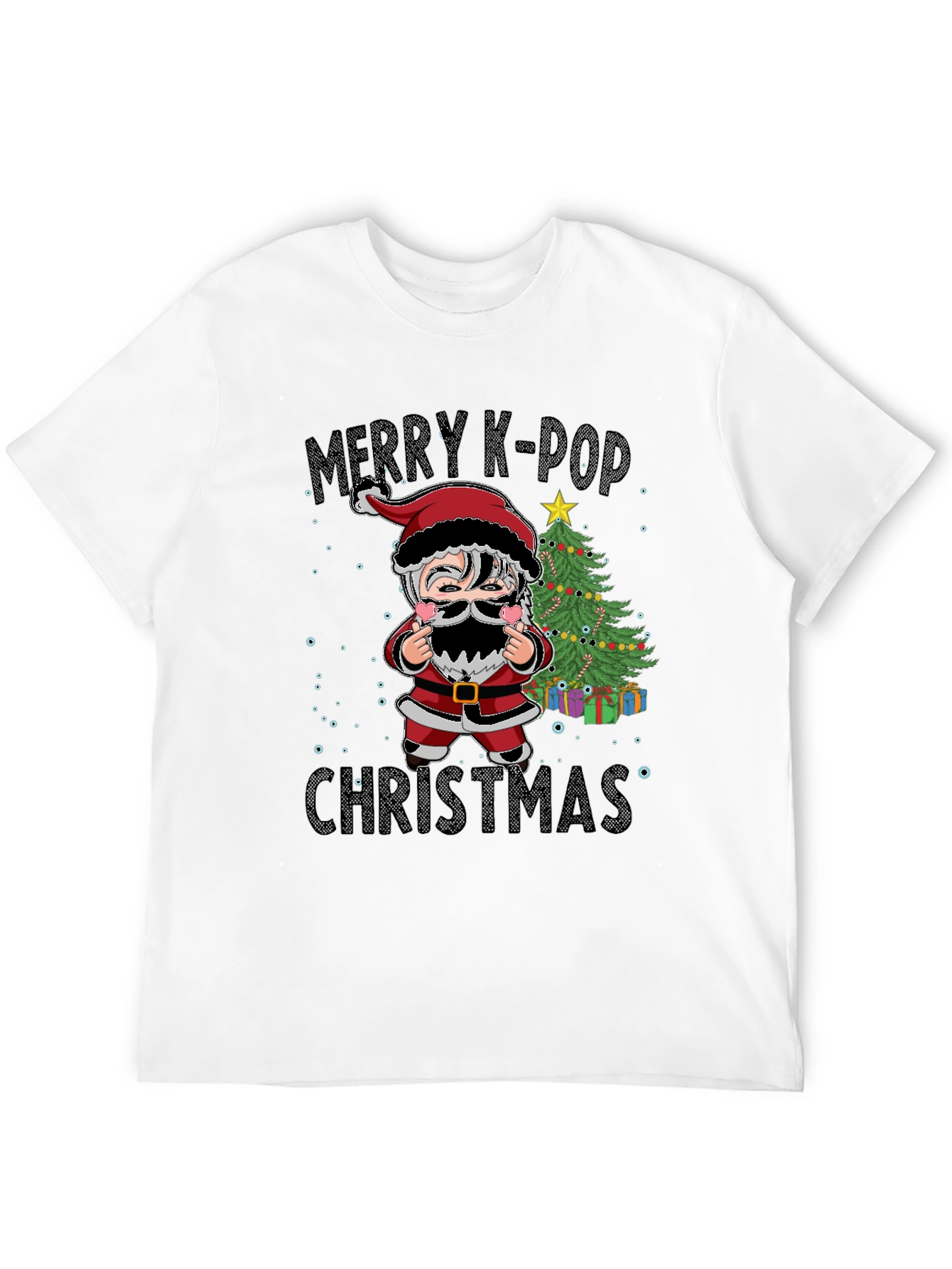 Merry K-Pop Christmas Graphic T-Shirt