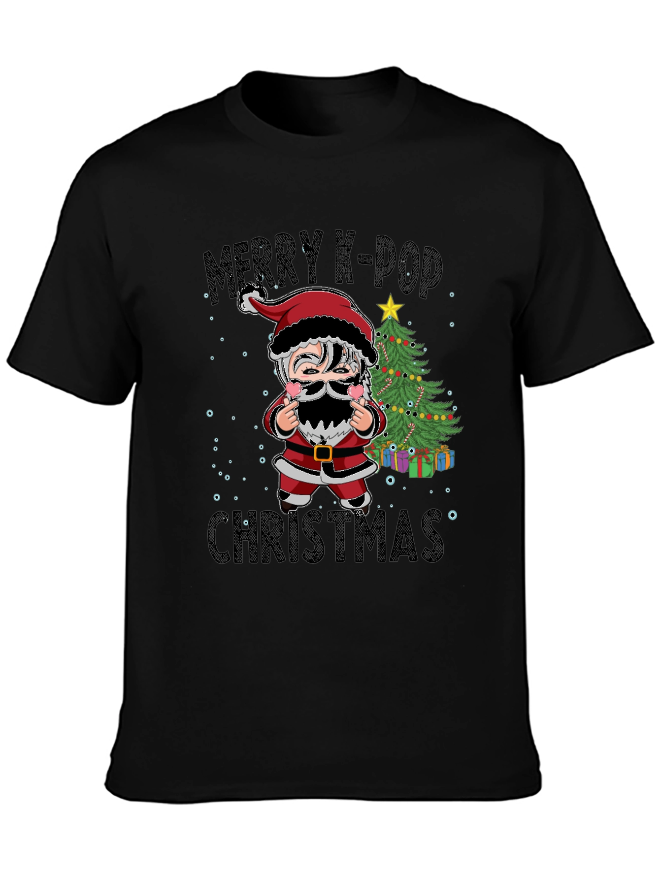 Merry K-Pop Christmas Graphic T-Shirt