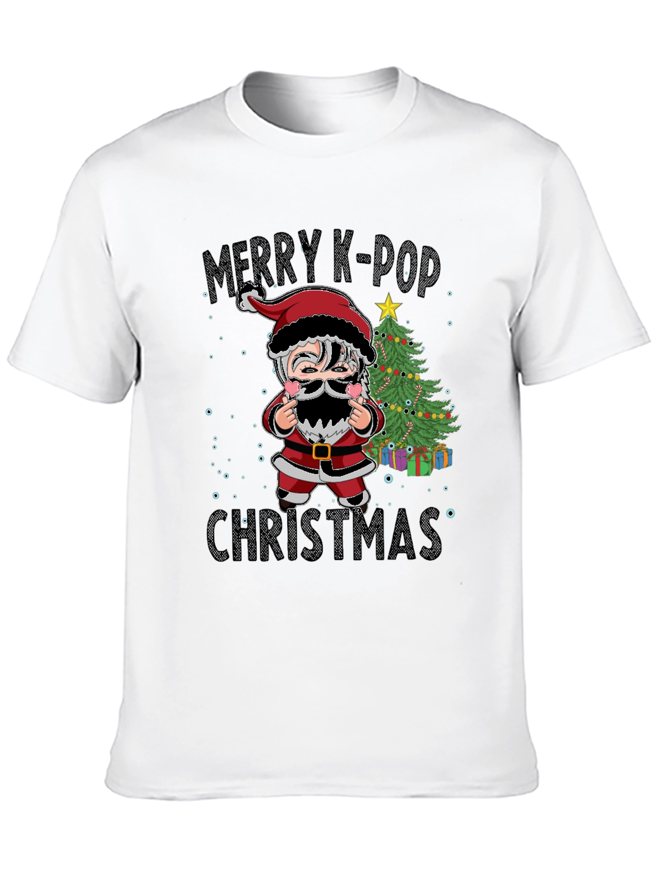 Merry K-Pop Christmas Graphic T-Shirt