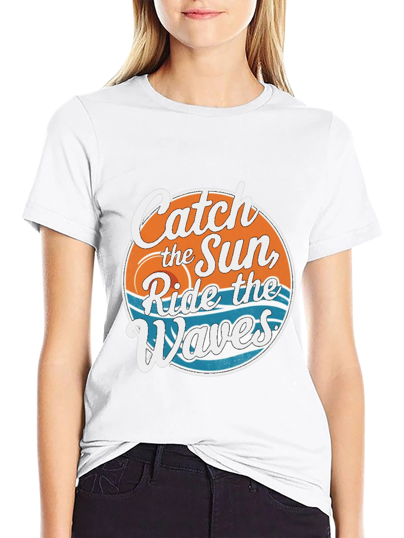 Catch the Sun Ride the Waves Graphic Tee
