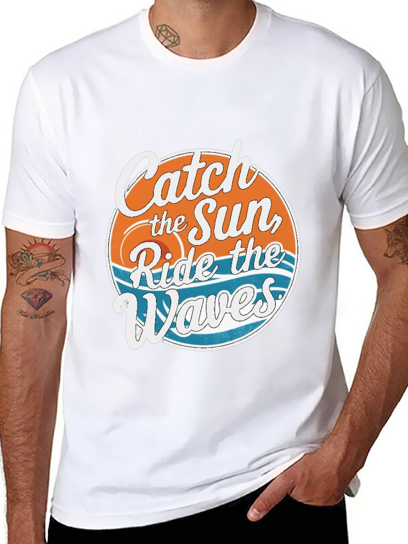 Catch the Sun Ride the Waves Graphic Tee